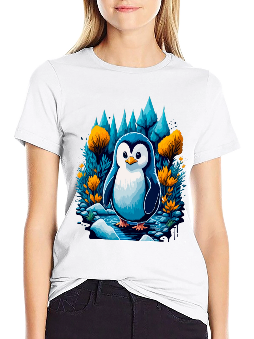Penguin in Forest T-Shirt