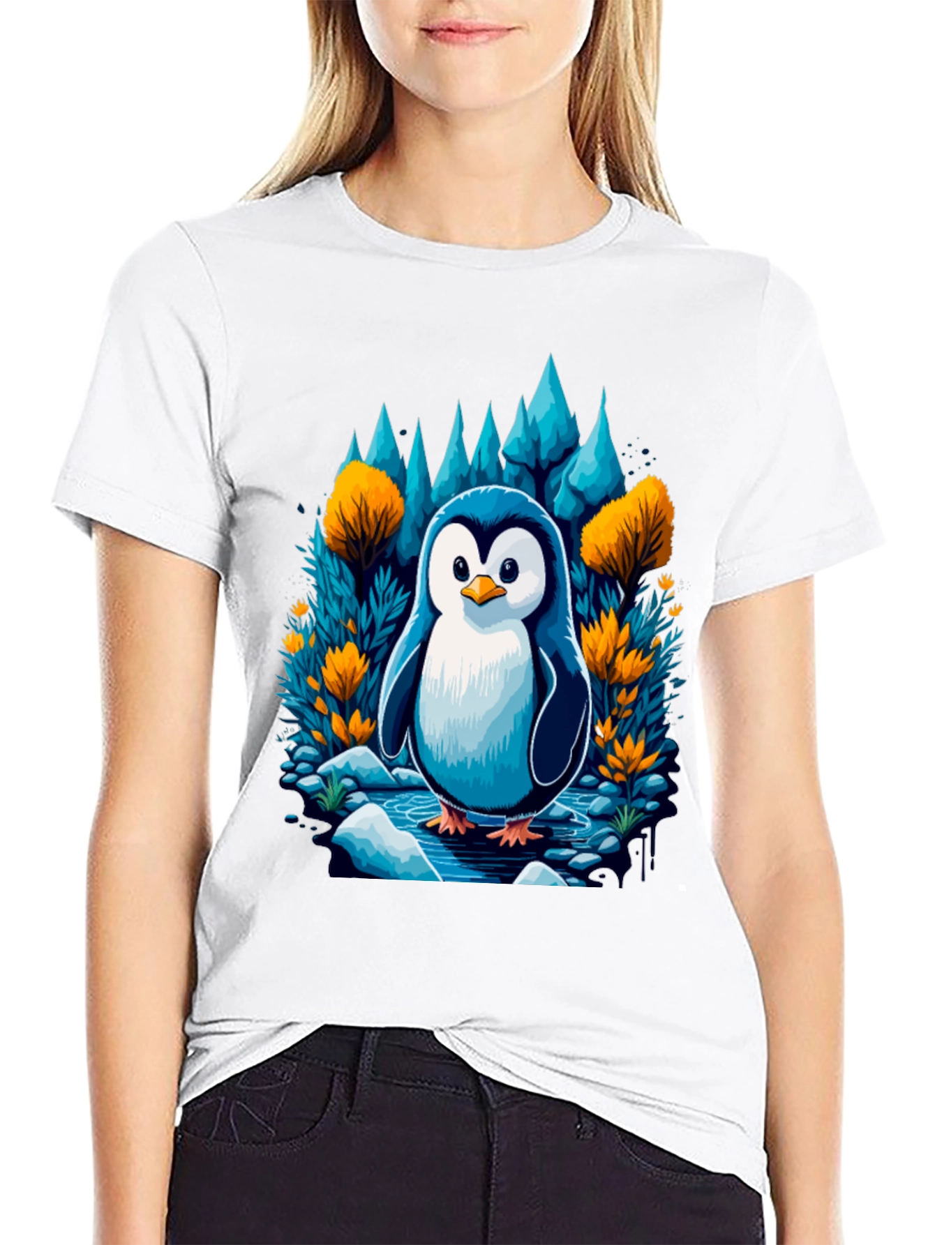 Penguin in Forest T-Shirt