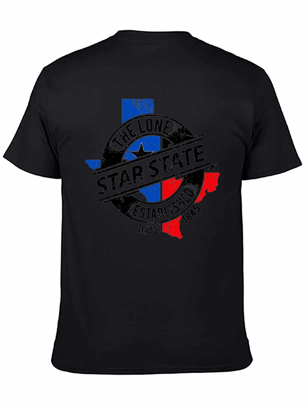 The Lone Star State Texas T-Shirt - Black