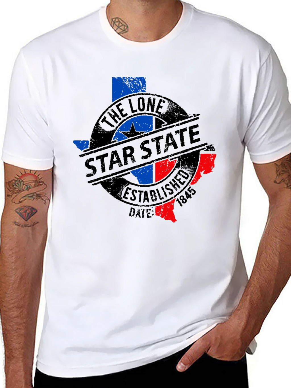 The Lone Star State Texas T-Shirt - Black