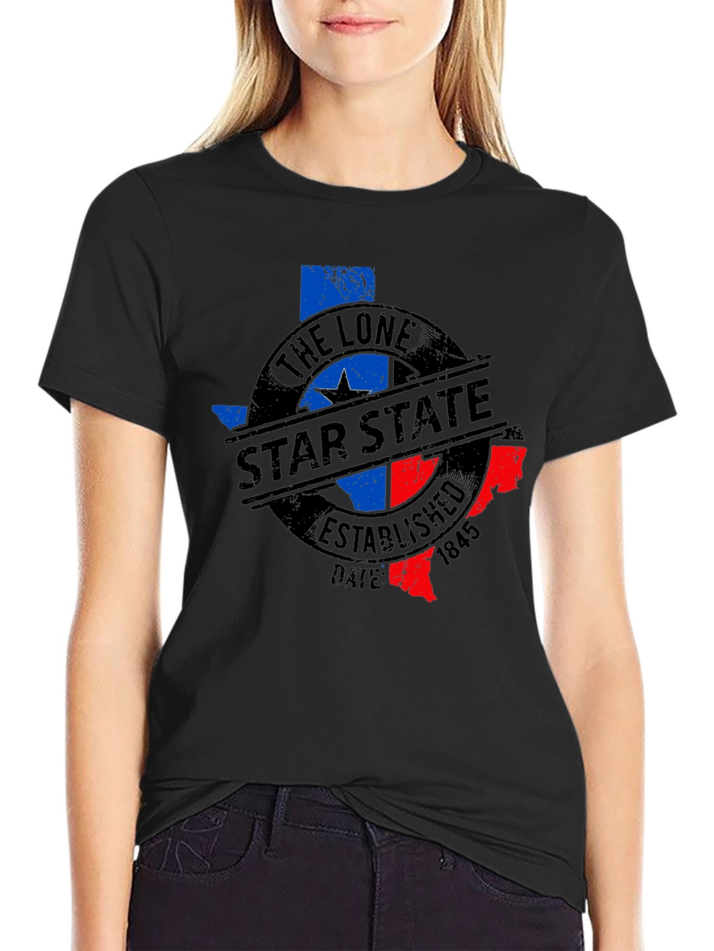 The Lone Star State Texas T-Shirt - Black