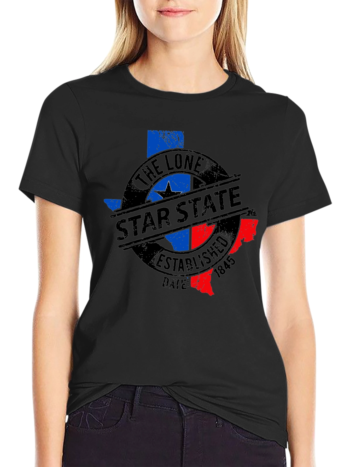 The Lone Star State Texas T-Shirt - Black