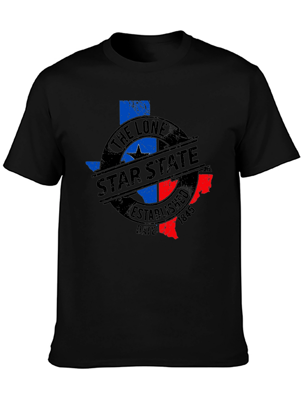 The Lone Star State Texas T-Shirt - Black