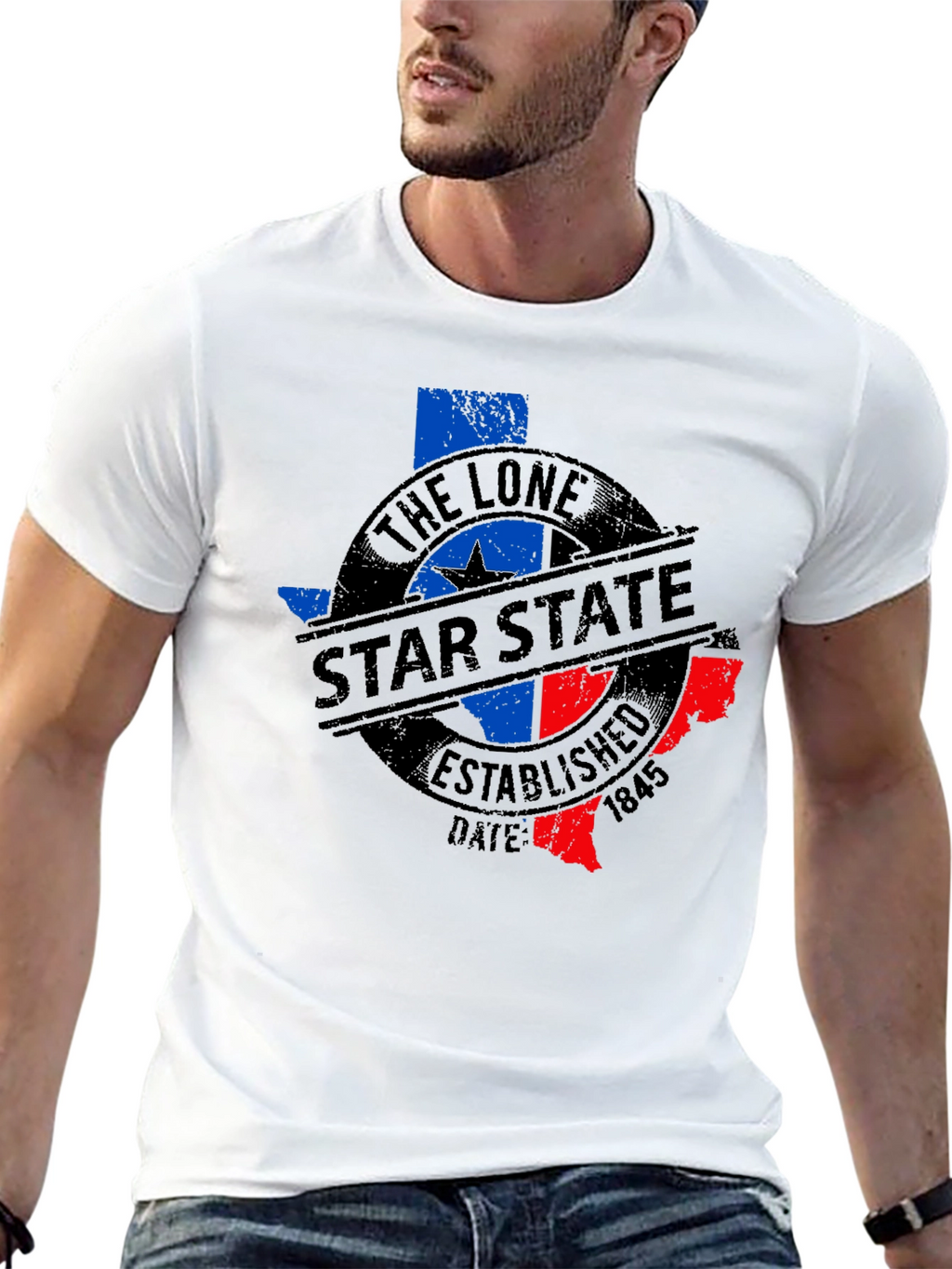 The Lone Star State Texas T-Shirt - Black