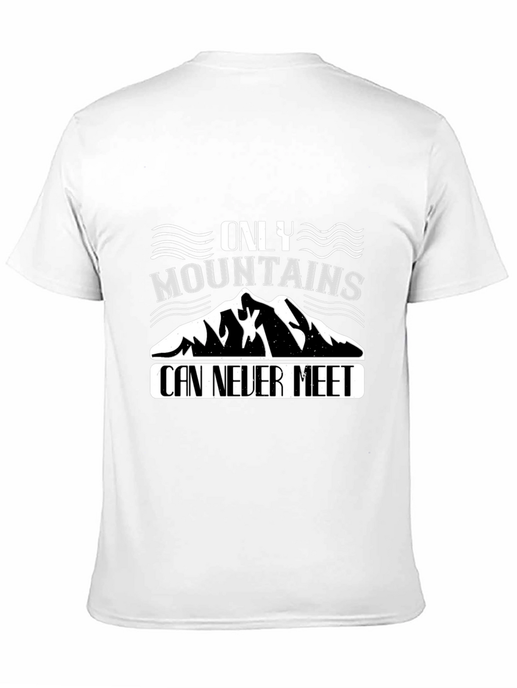 Mountain Graphic Print Black T-Shirt