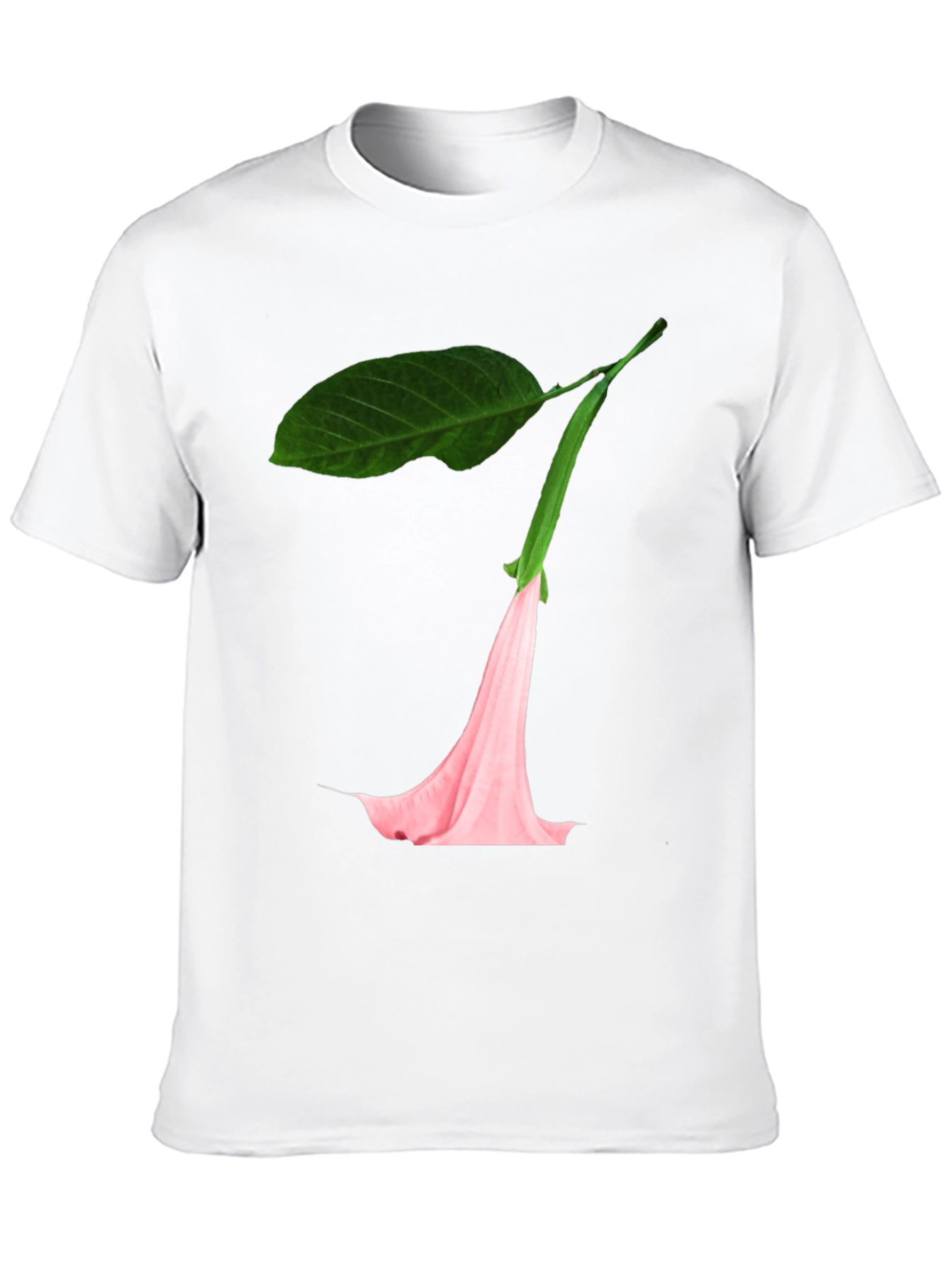 Black T-Shirt with Floral Blossom Graphic