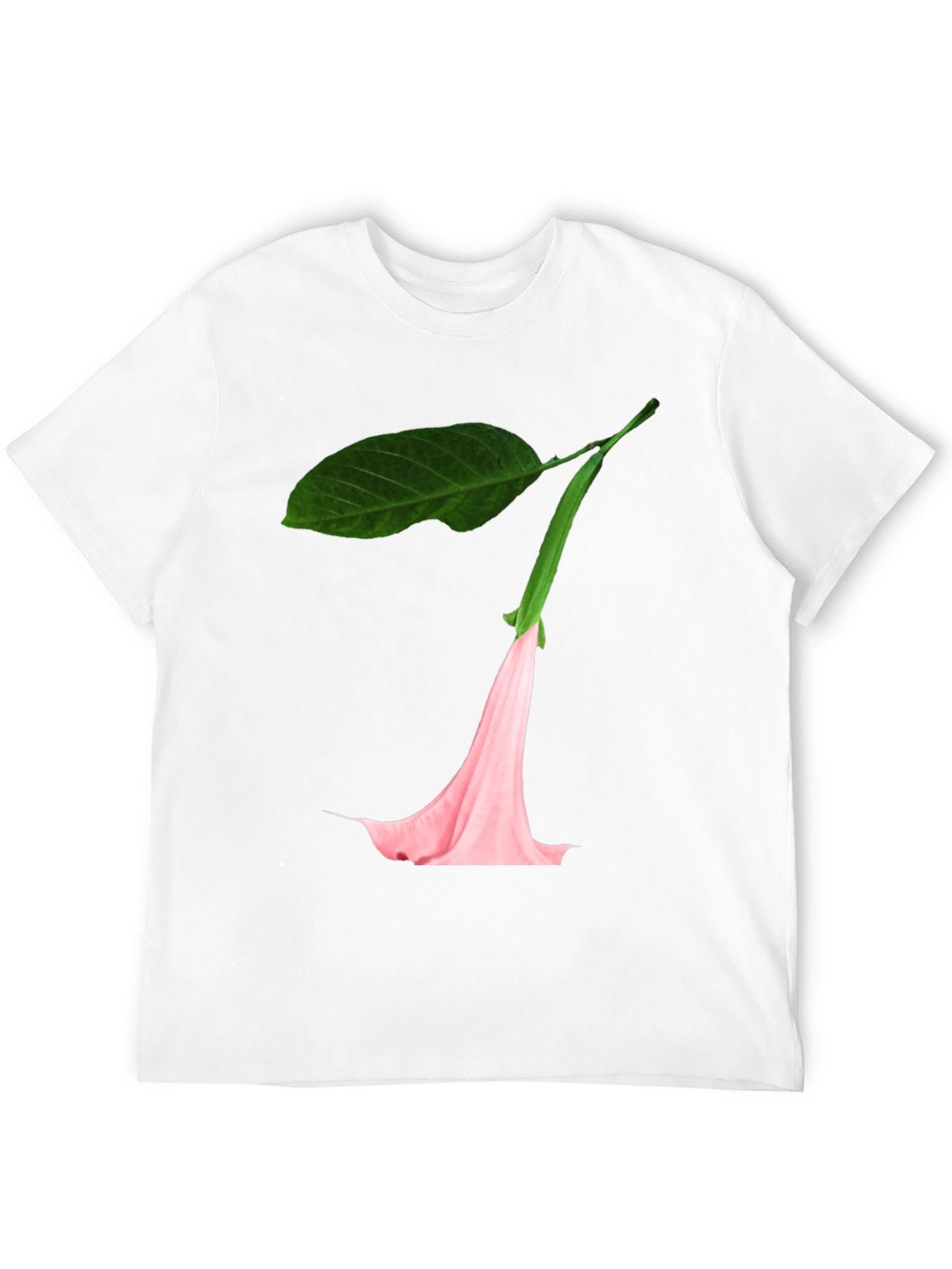 Black T-Shirt with Floral Blossom Graphic