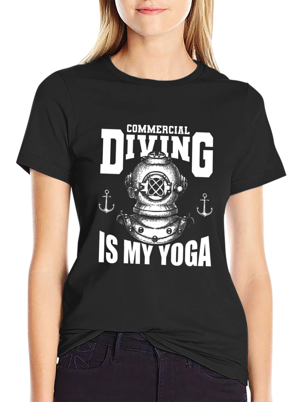 Commercial Diving Yoga Graphic Tee