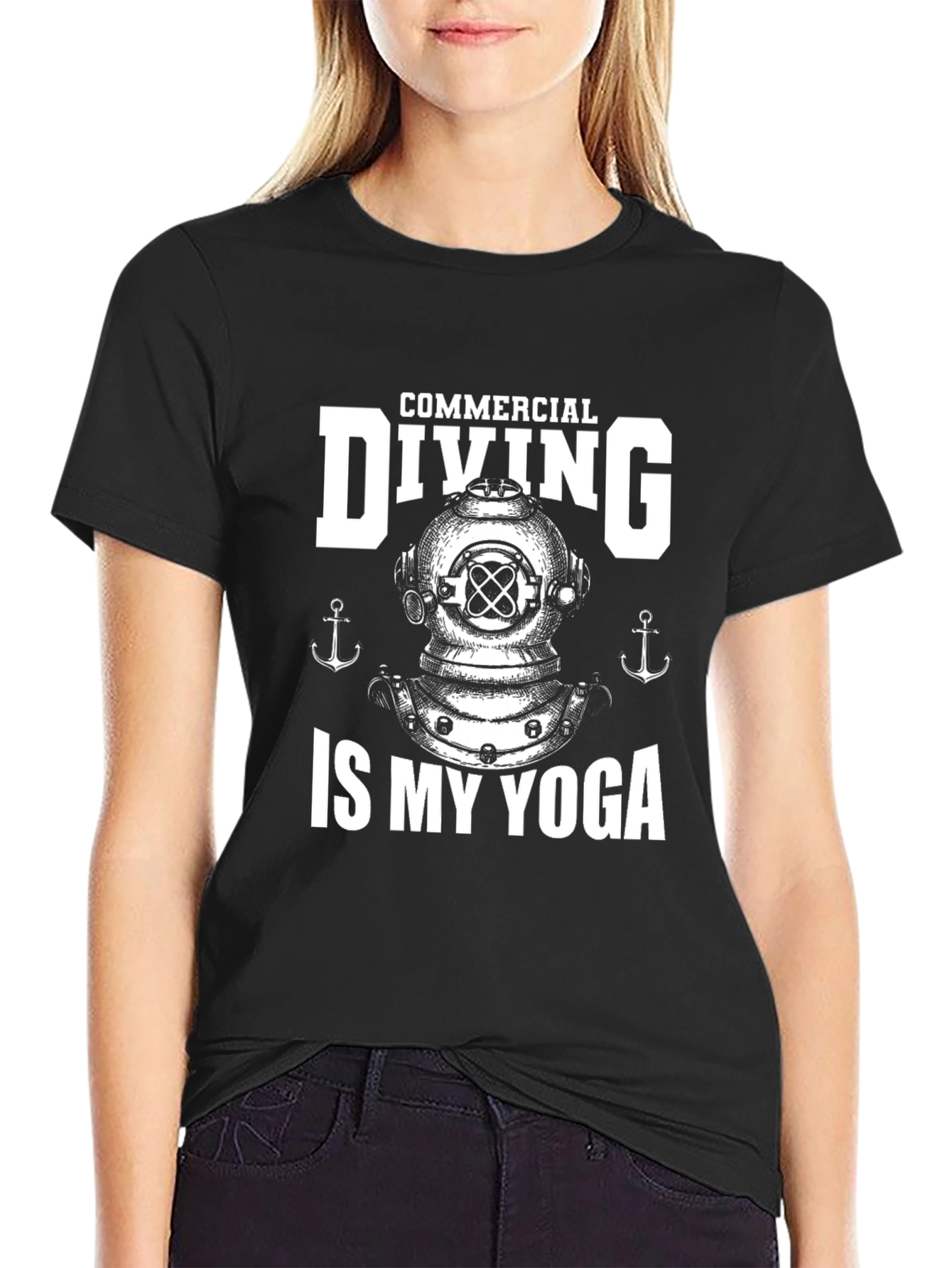 Commercial Diving Yoga Graphic Tee