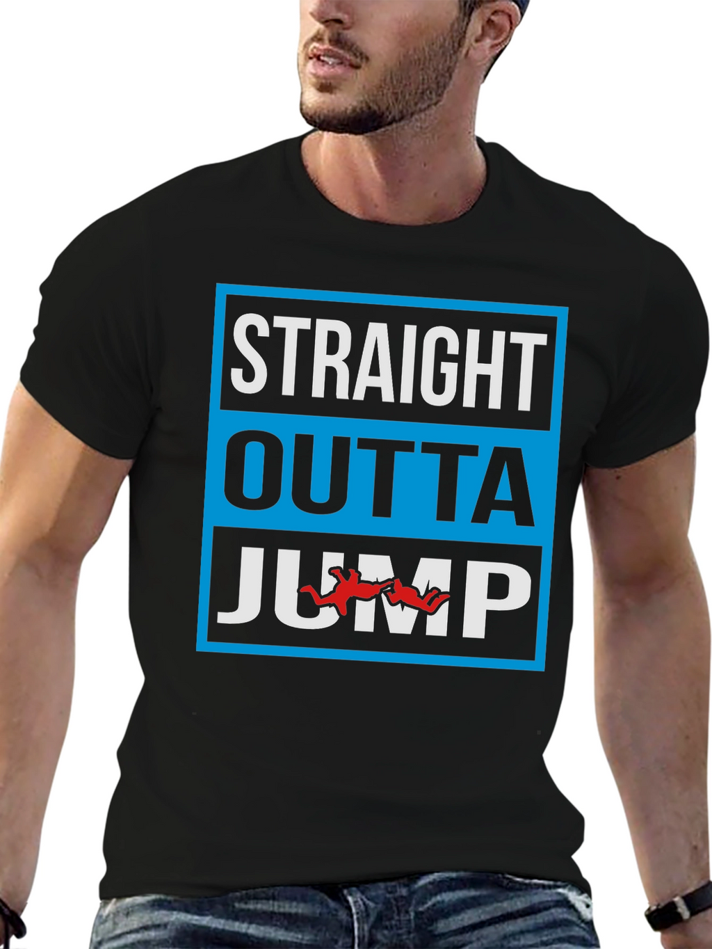 Straight Outta Jump Black T-Shirt