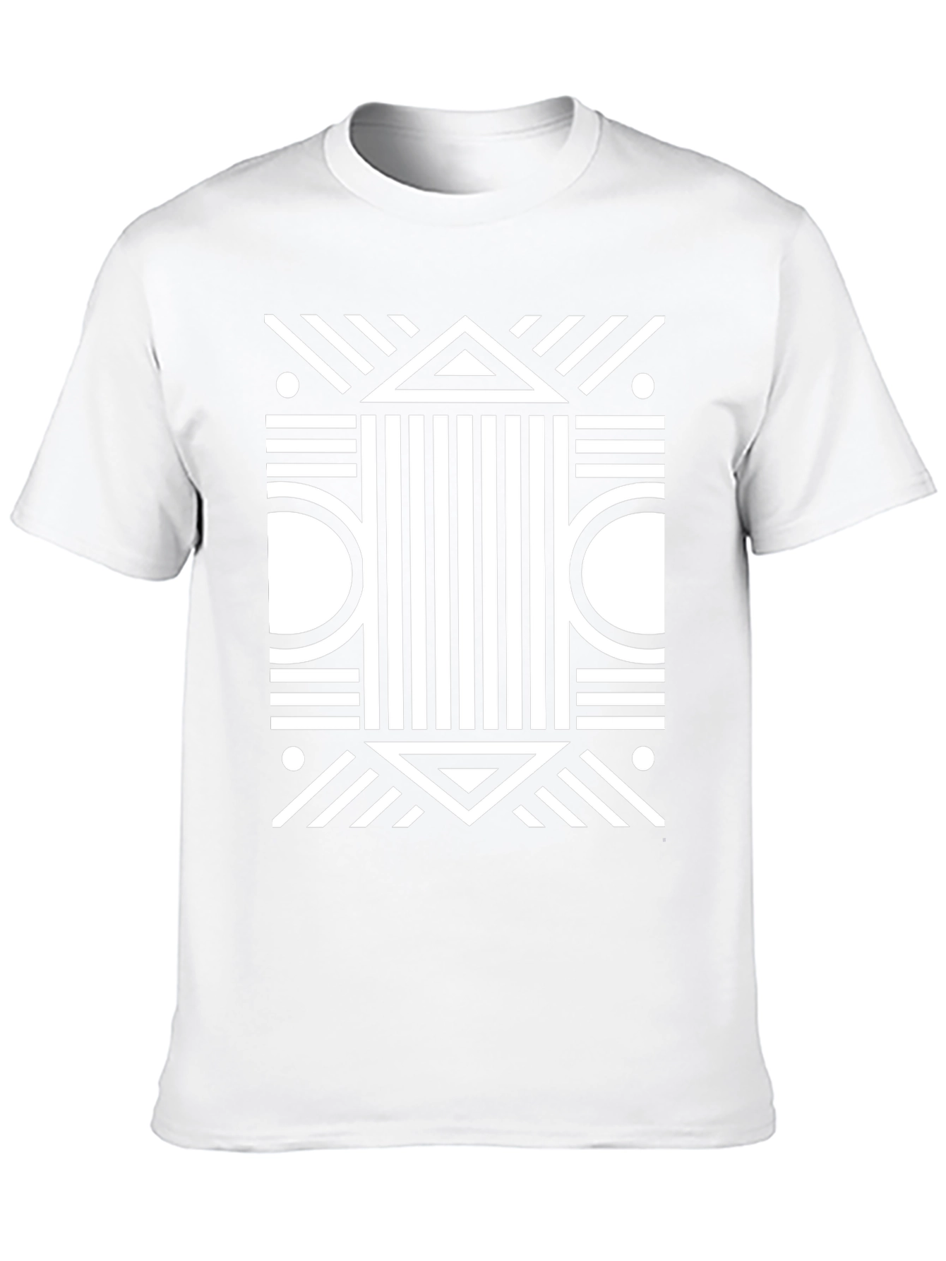 Abstract Geometric Black T-Shirt
