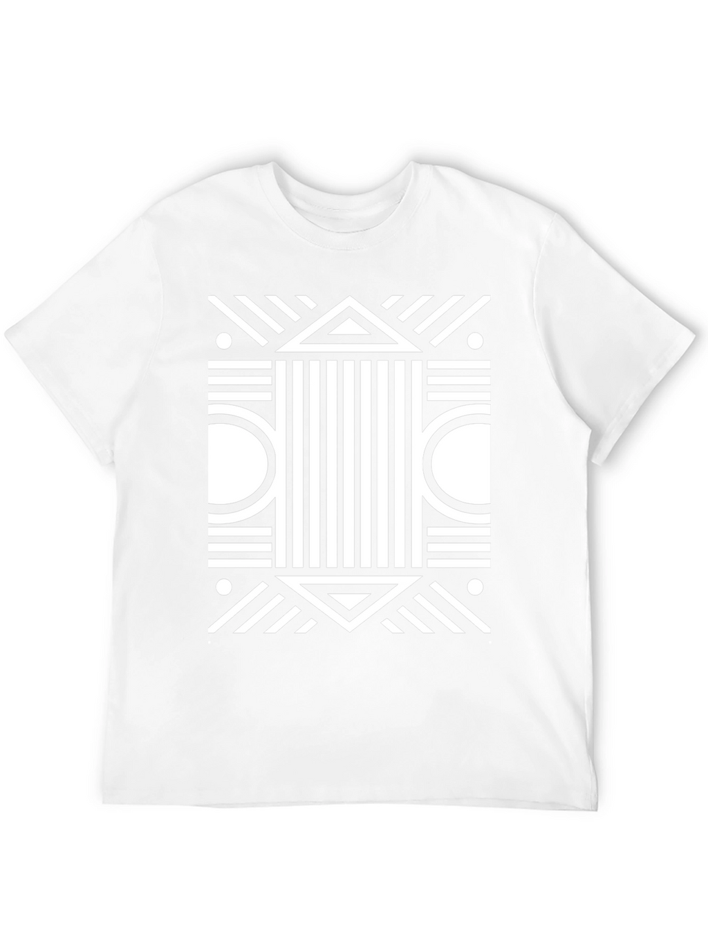 Abstract Geometric Black T-Shirt