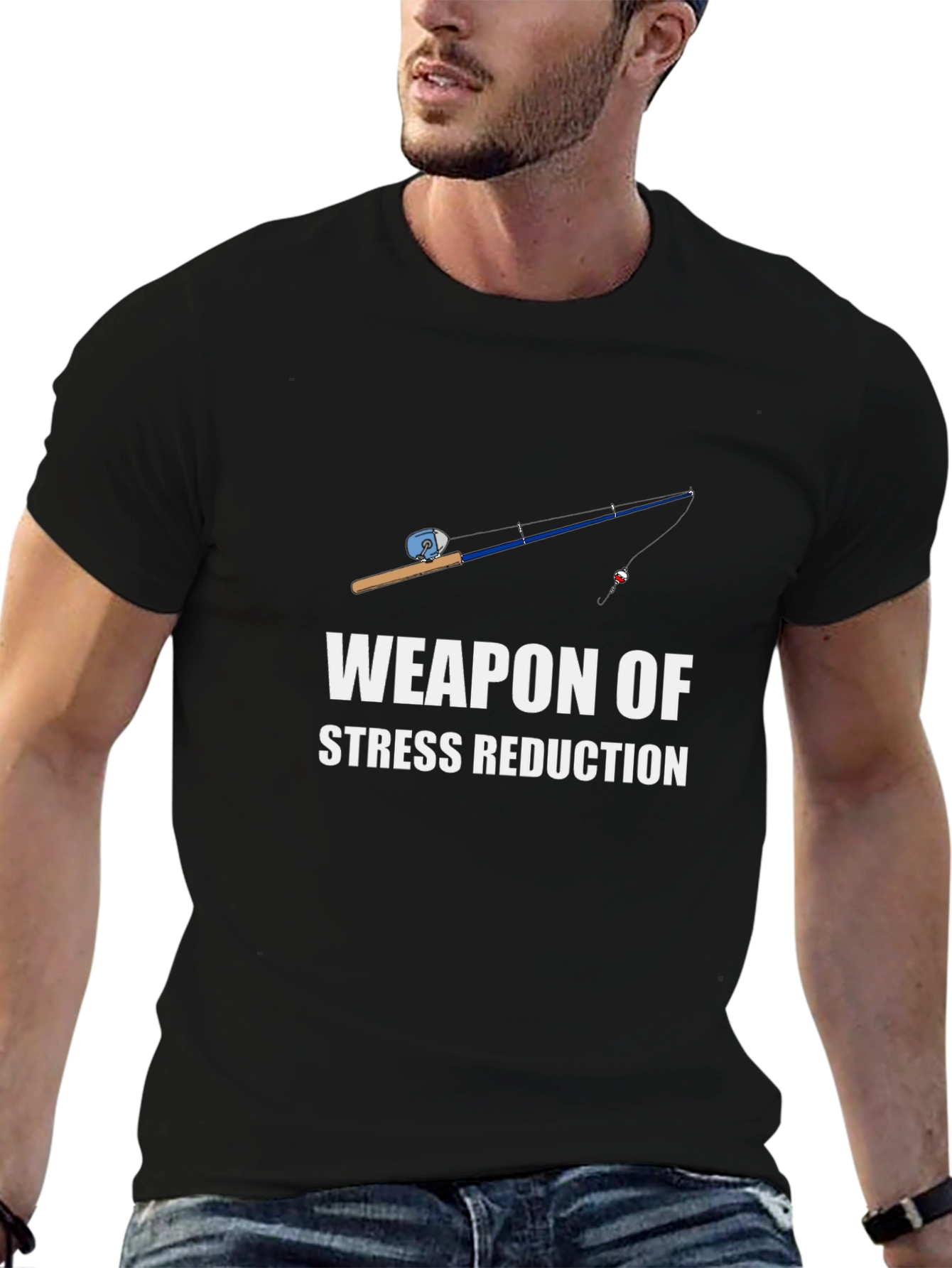 Fishing Rod Weapon of Stress Reduction T-Shirt