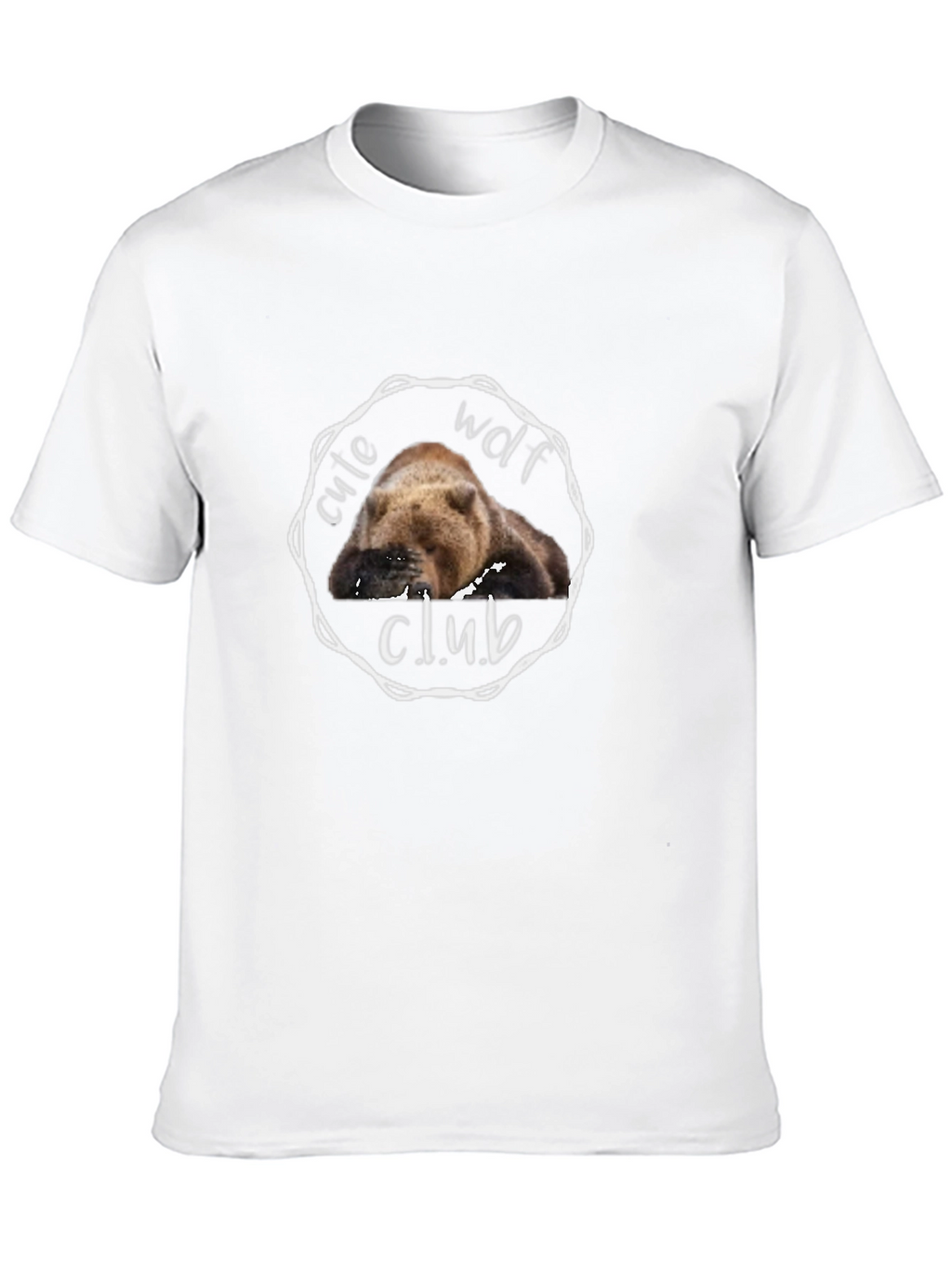 Cute Wolf Club Graphic T-Shirt - Black