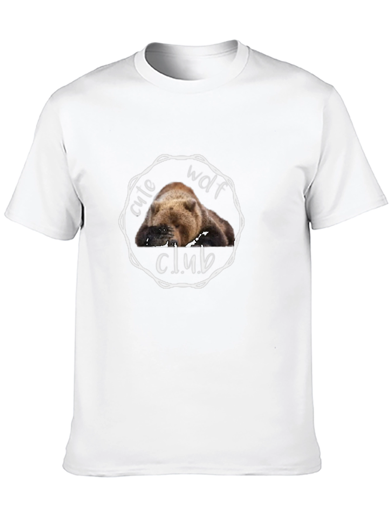 Cute Wolf Club Graphic T-Shirt - Black
