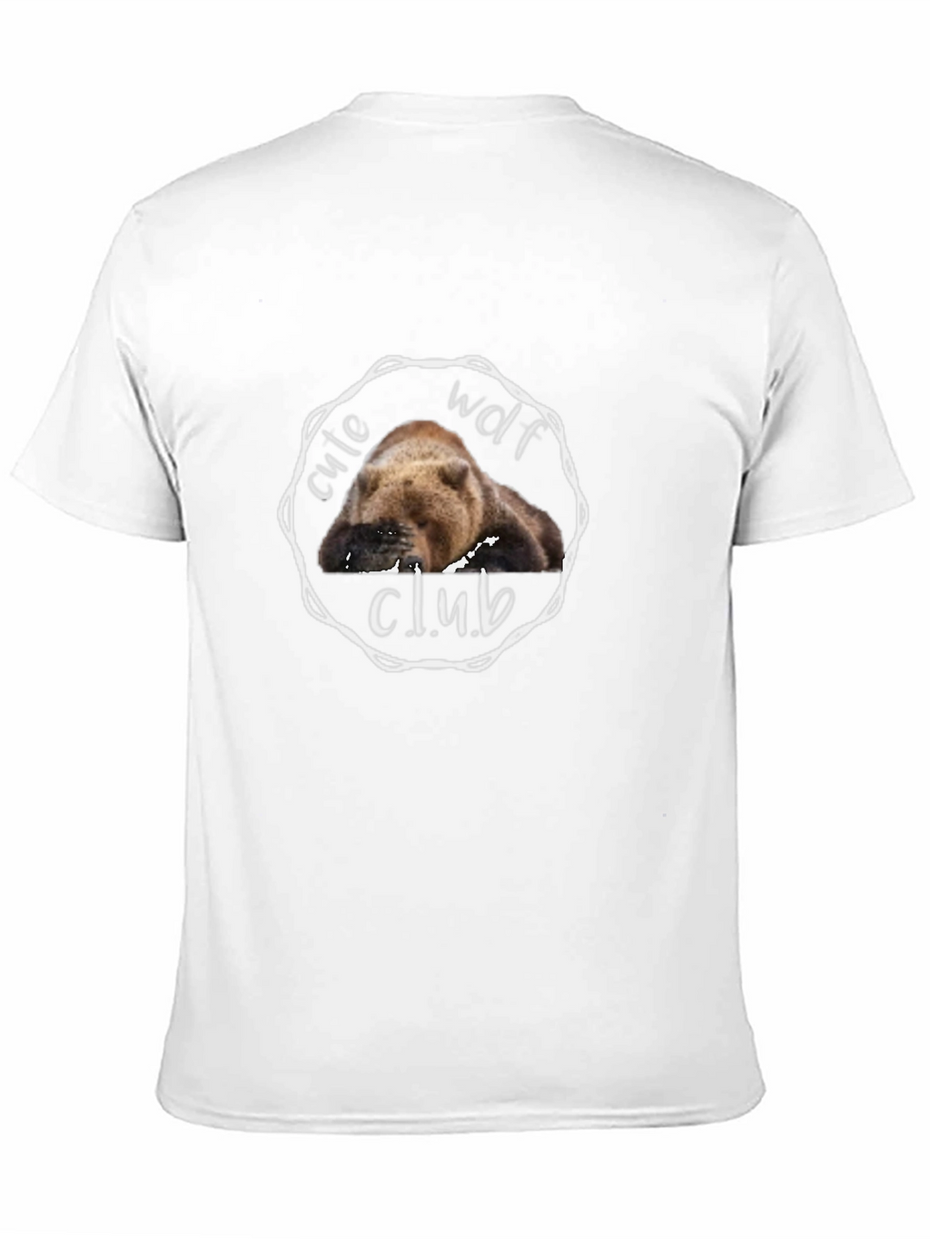 Cute Wolf Club Graphic T-Shirt - Black