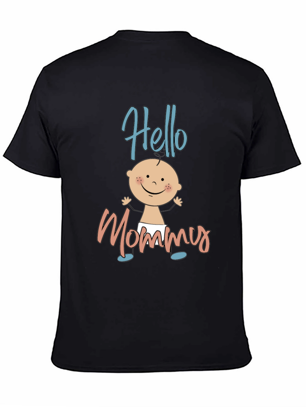 Hello Mommy Black T-Shirt