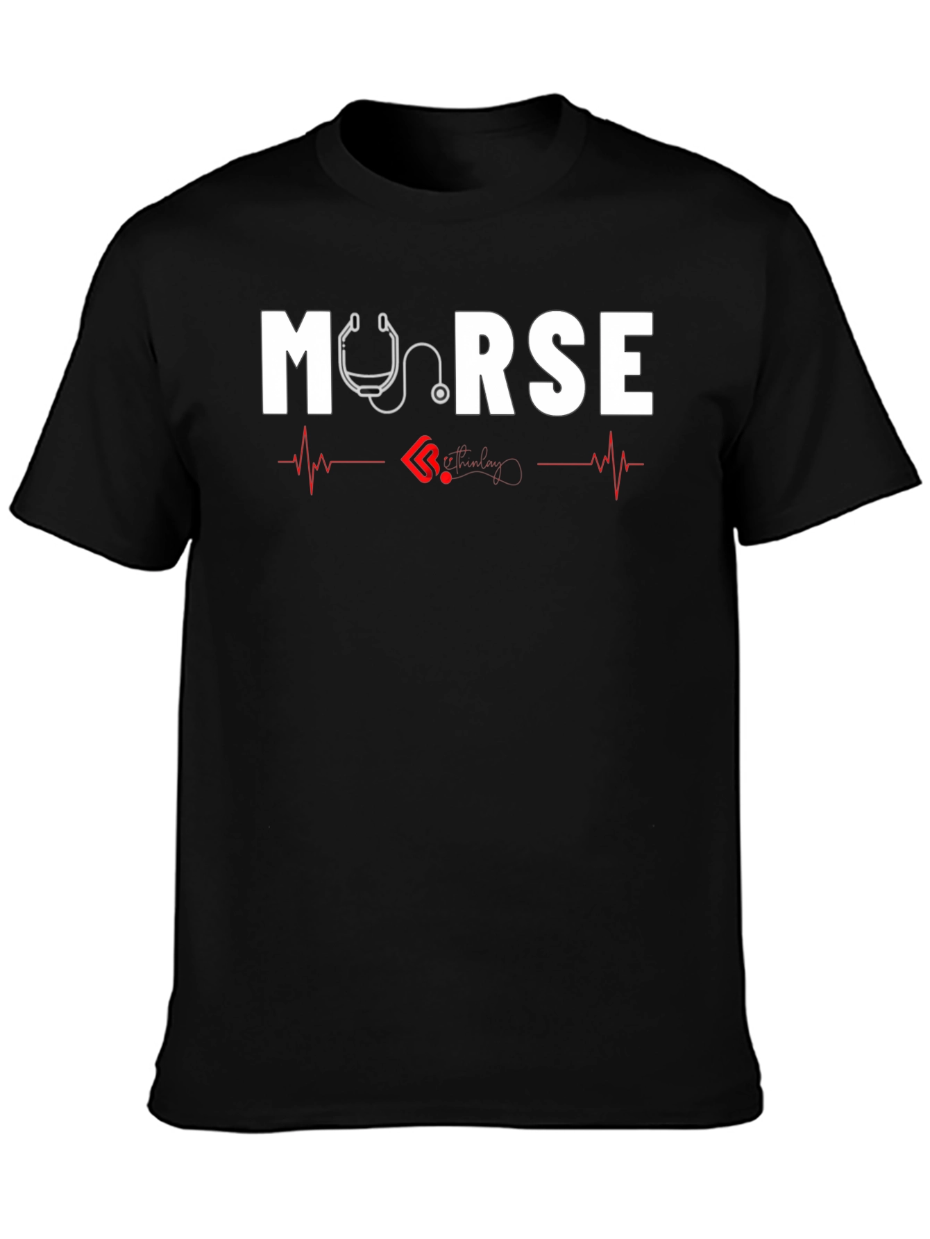 Nurse Morse Code Stethoscope Graphic T-Shirt