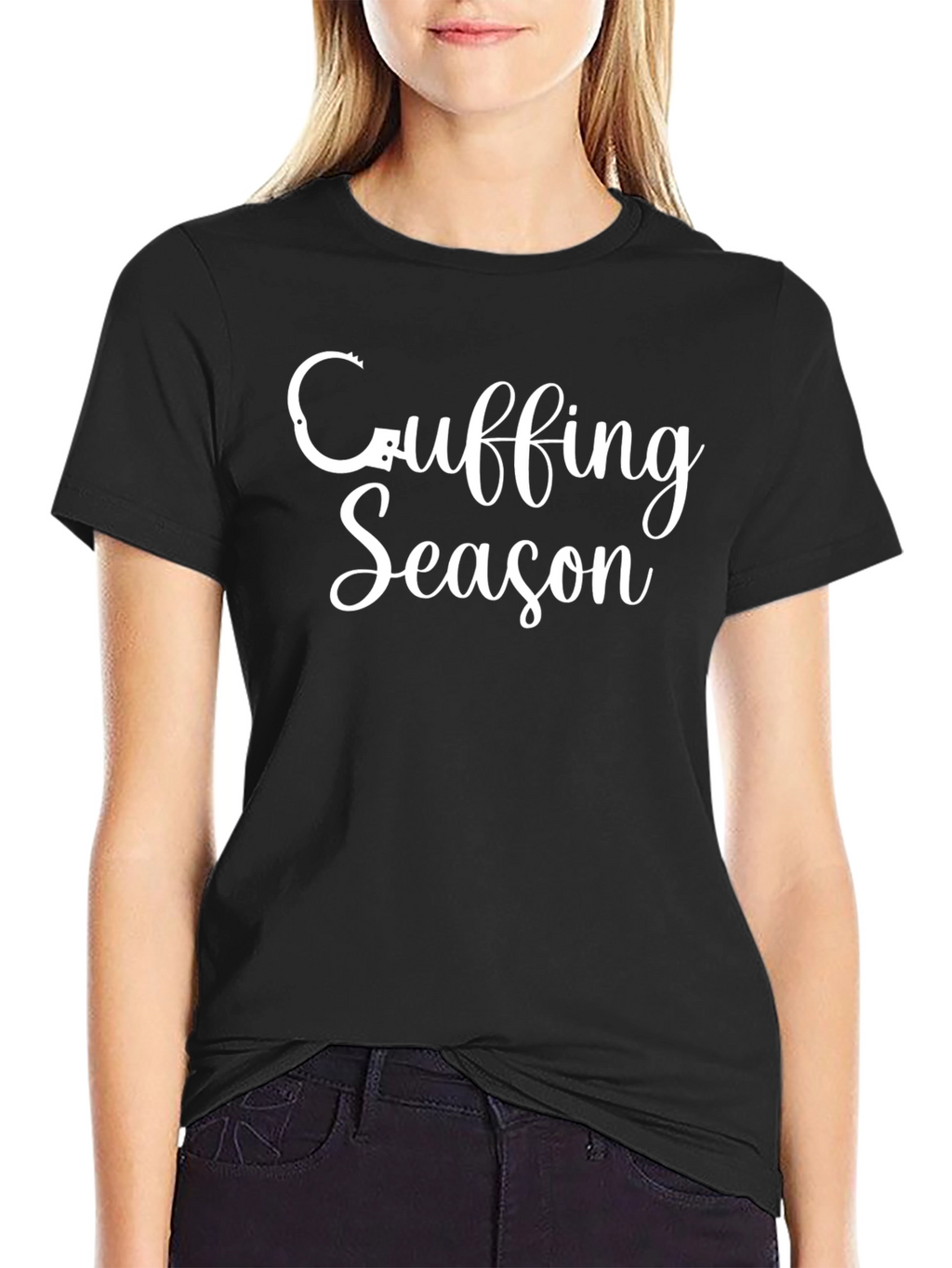 Cuffing Season Graphic Tee - Black