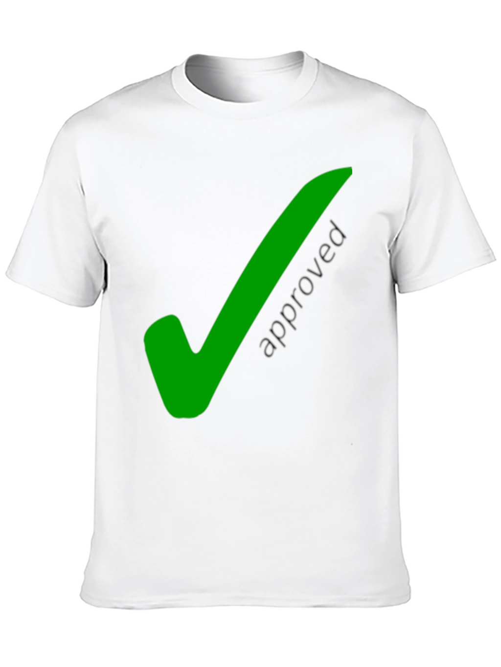Approved Black T-Shirt with Green Check