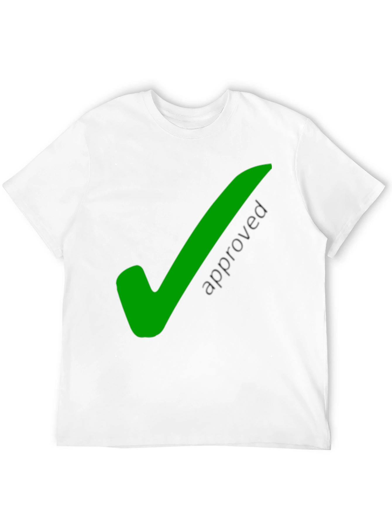 Approved Black T-Shirt with Green Check
