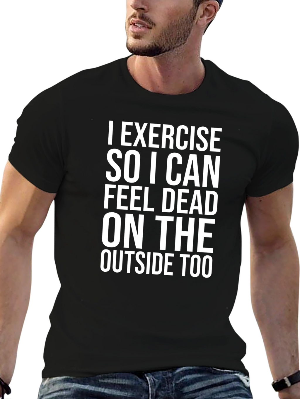 Exercise Funny Black T-Shirt