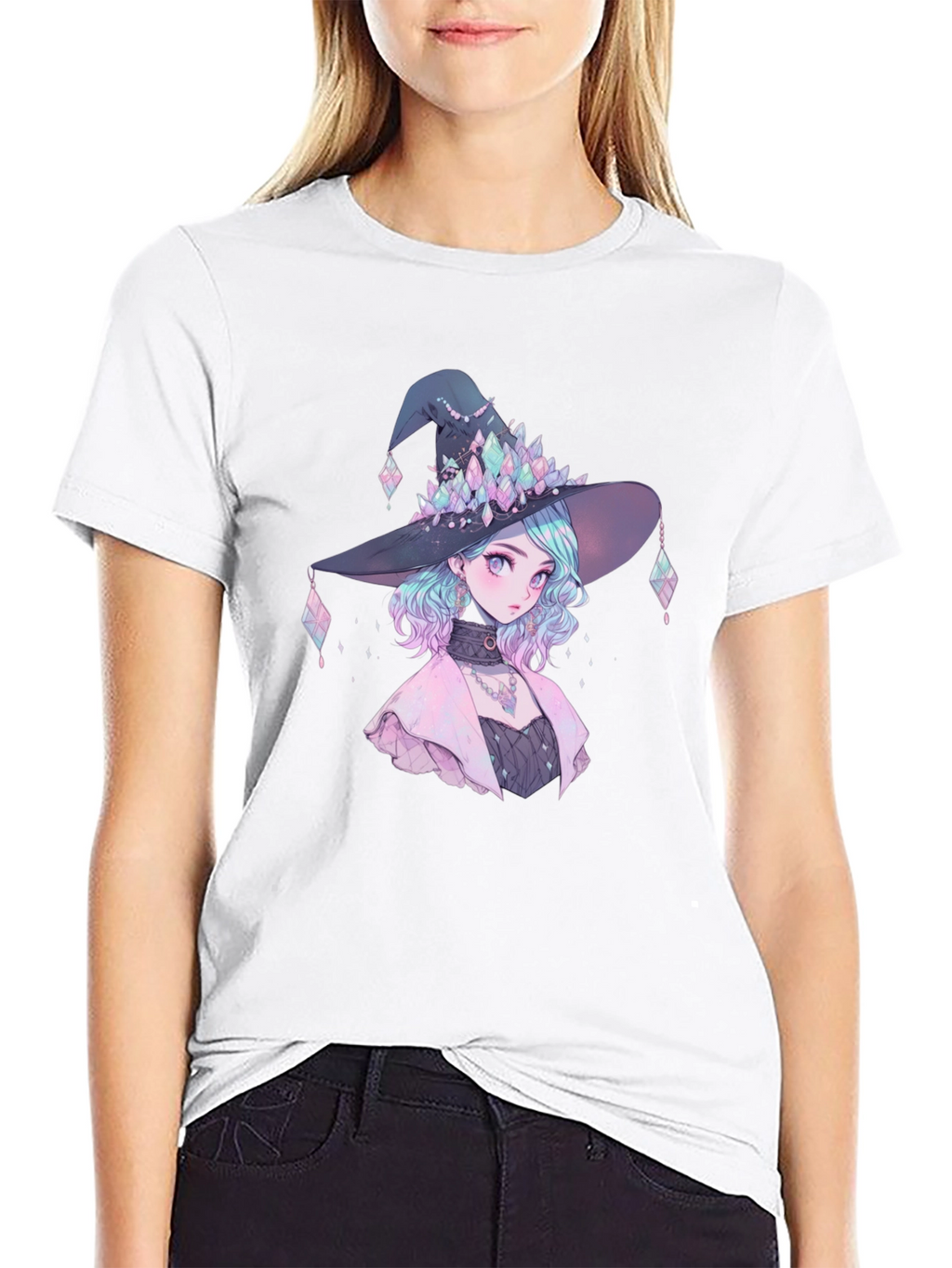 Anime Witch Graphic Tee - Stylish Unisex T-Shirt