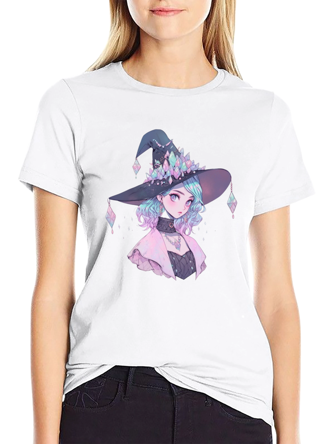 Anime Witch Graphic Tee - Stylish Unisex T-Shirt