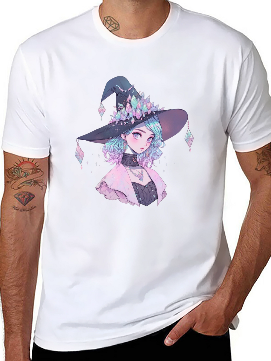 Anime Witch Graphic Tee - Stylish Unisex T-Shirt