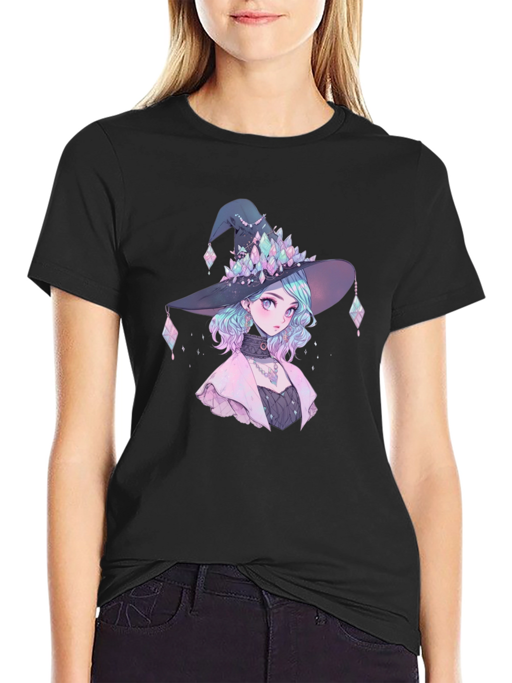 Anime Witch Graphic Tee - Stylish Unisex T-Shirt