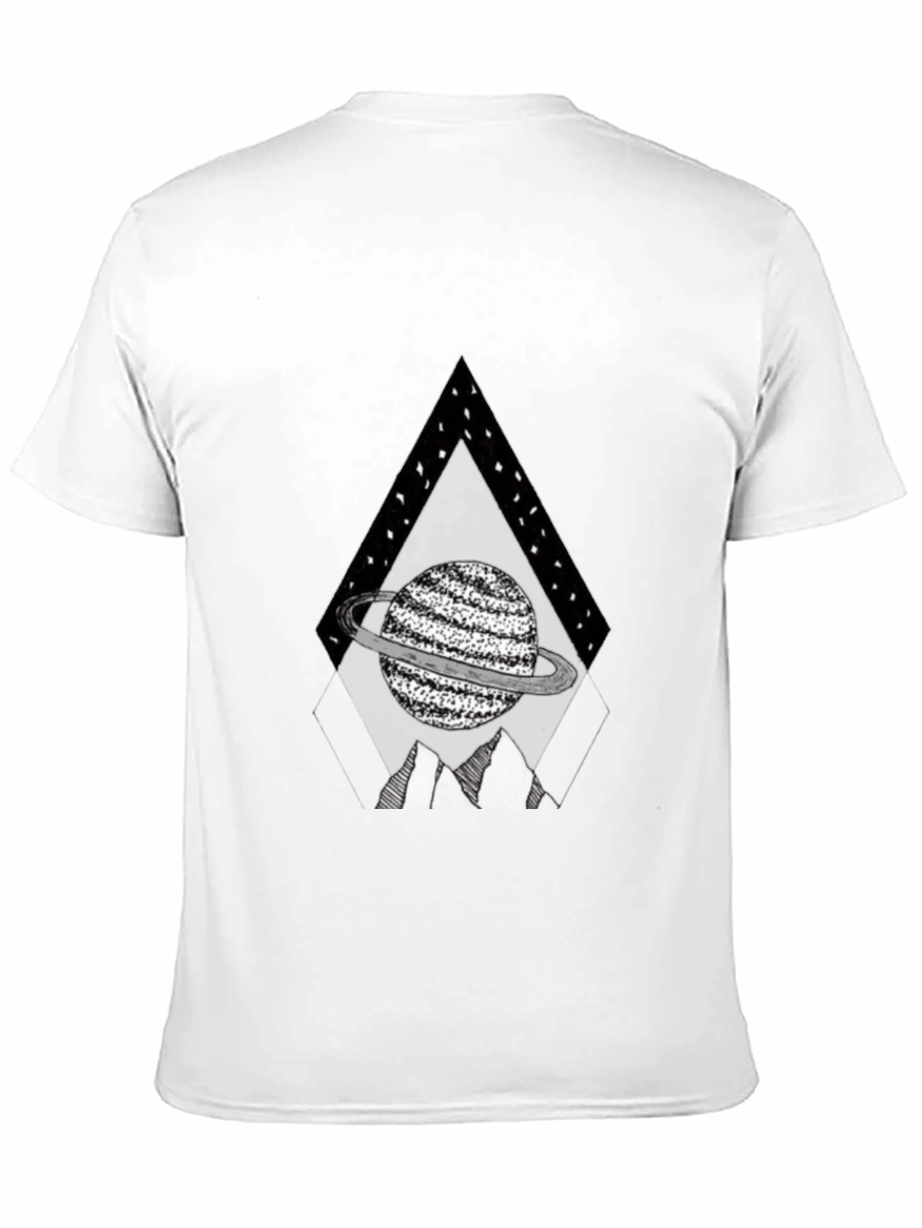 Planet Triangle Graphic Tee - Black Casual Shirt