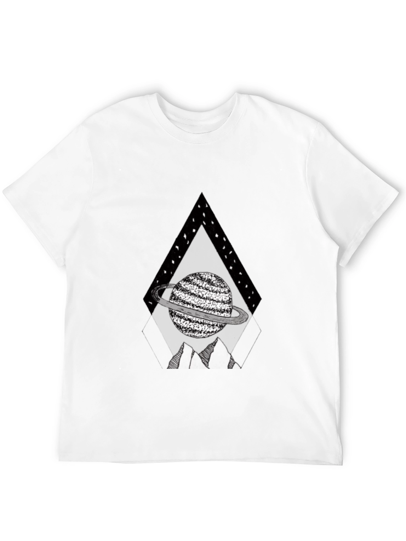 Planet Triangle Graphic Tee - Black Casual Shirt
