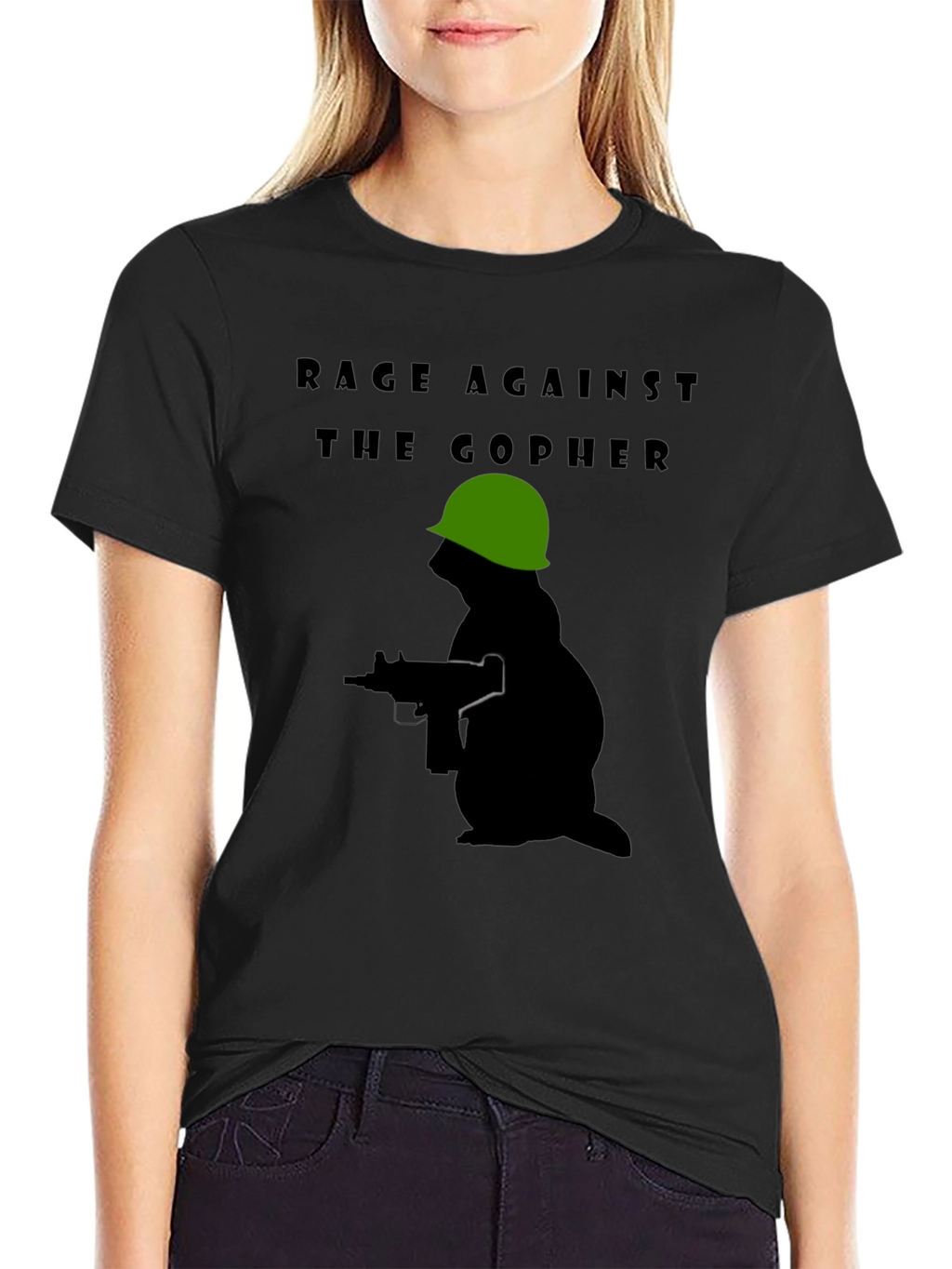 Rage Against The Gopher T-Shirt - Military Design