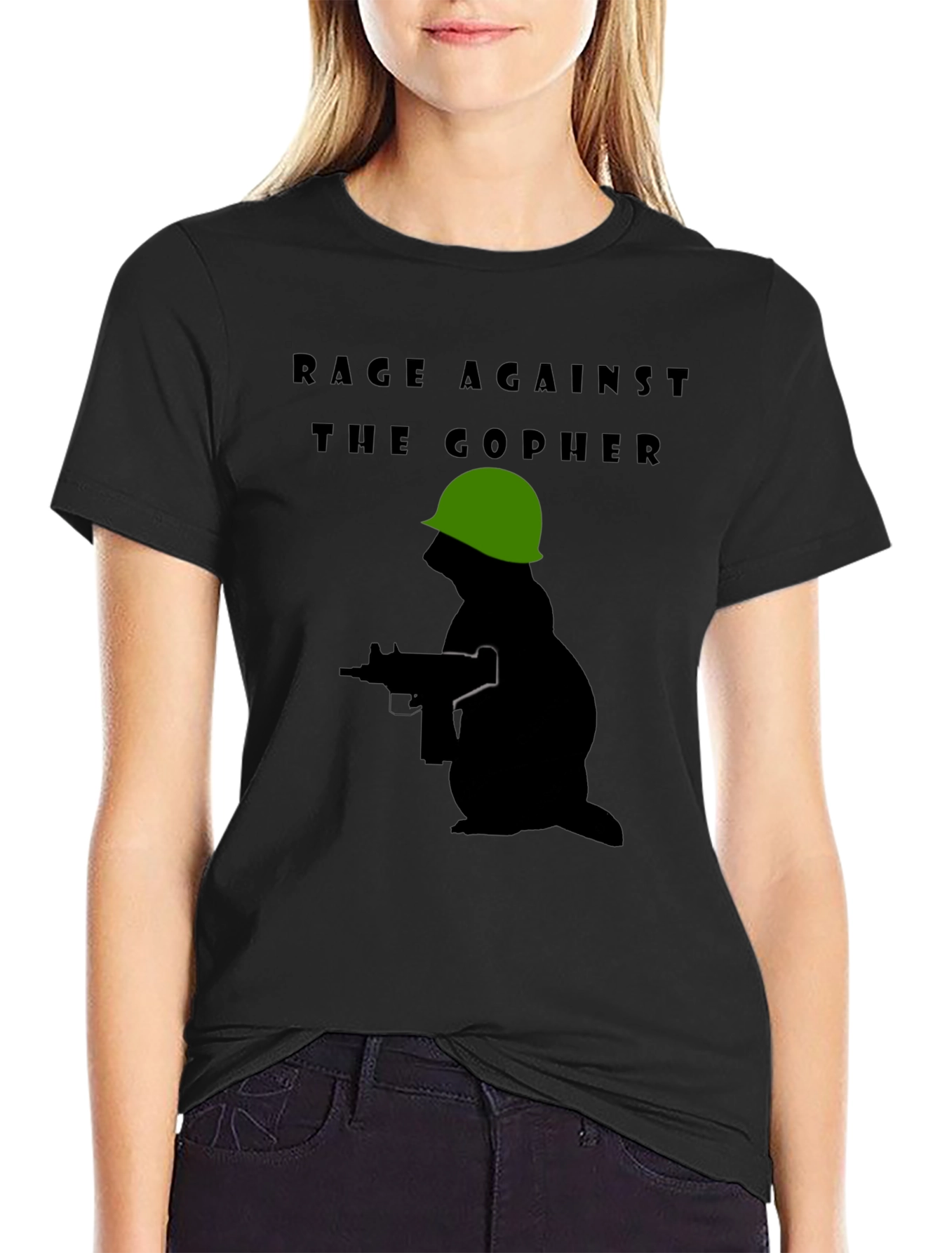 Rage Against The Gopher T-Shirt - Military Design