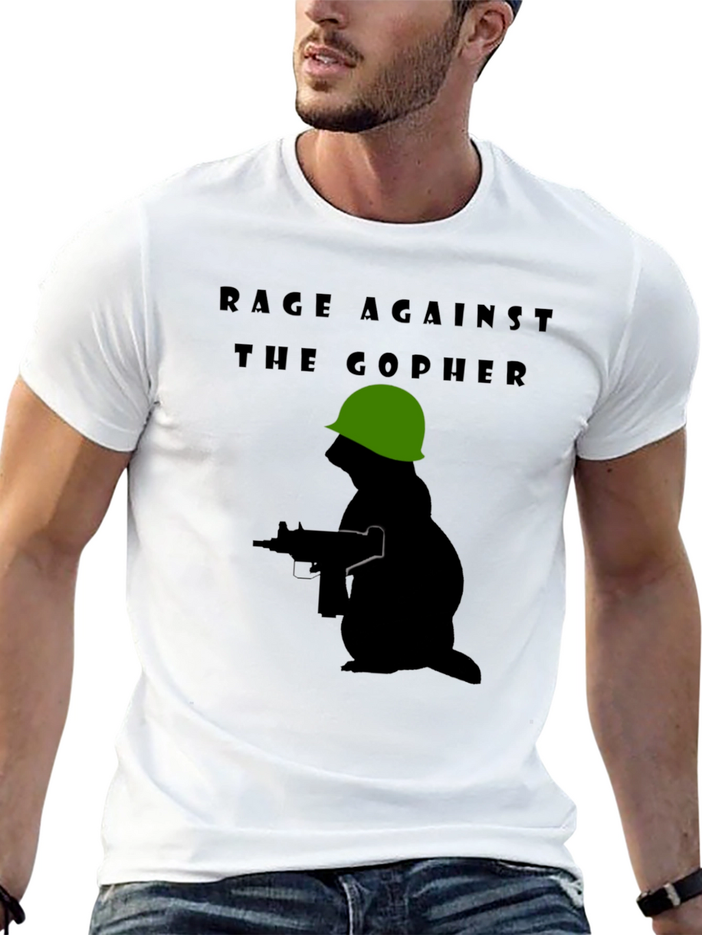 Rage Against The Gopher T-Shirt - Military Design
