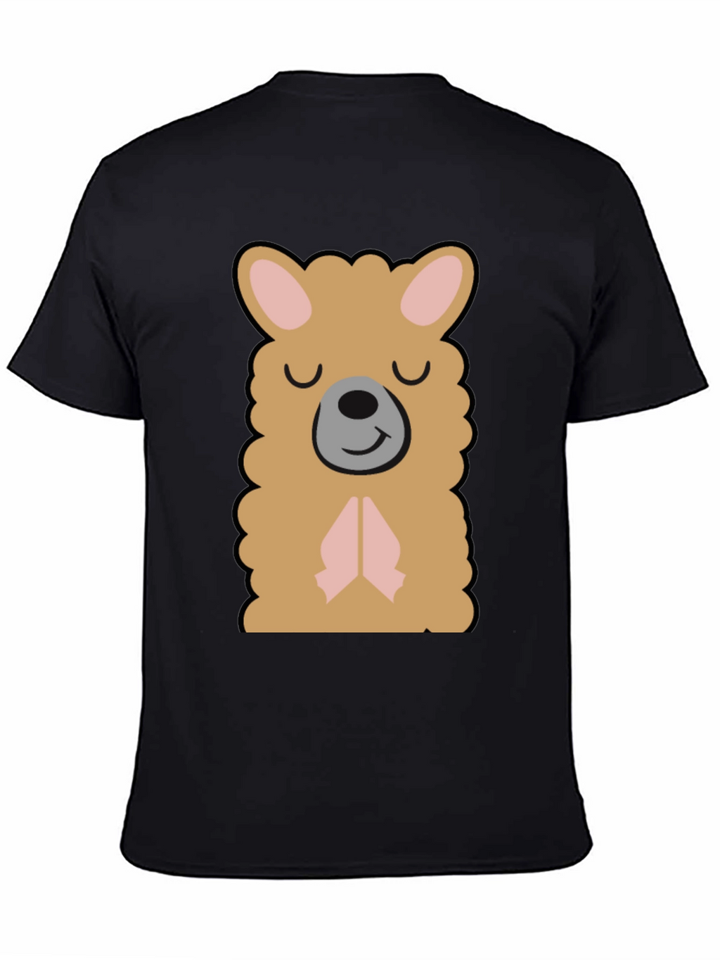 Cute Llama Graphic T-Shirt - Black