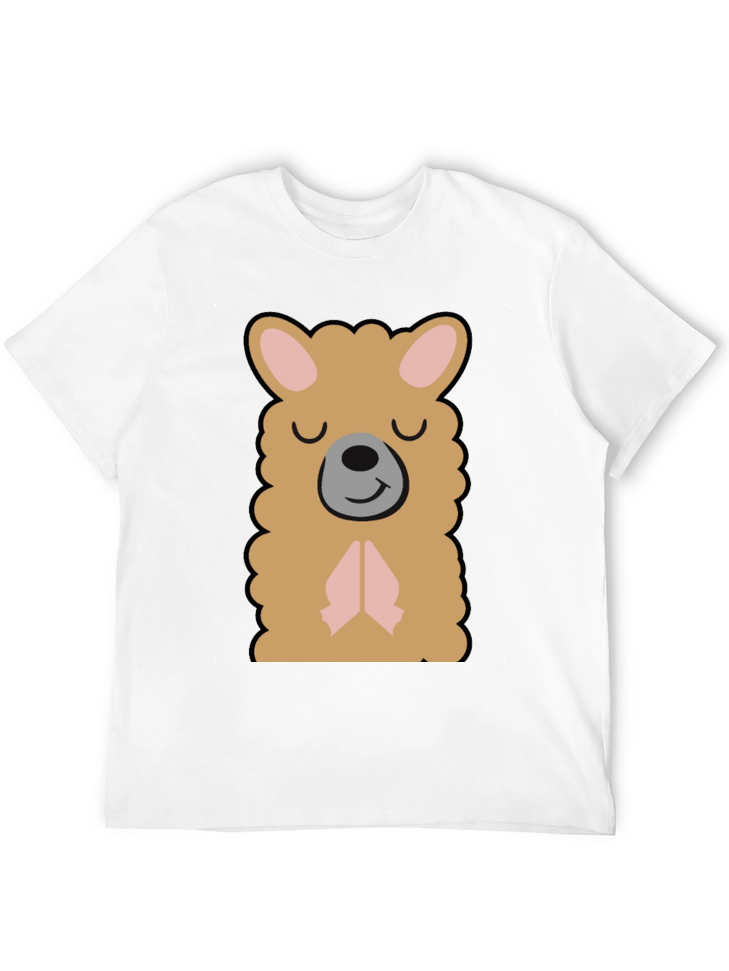 Cute Llama Graphic T-Shirt - Black