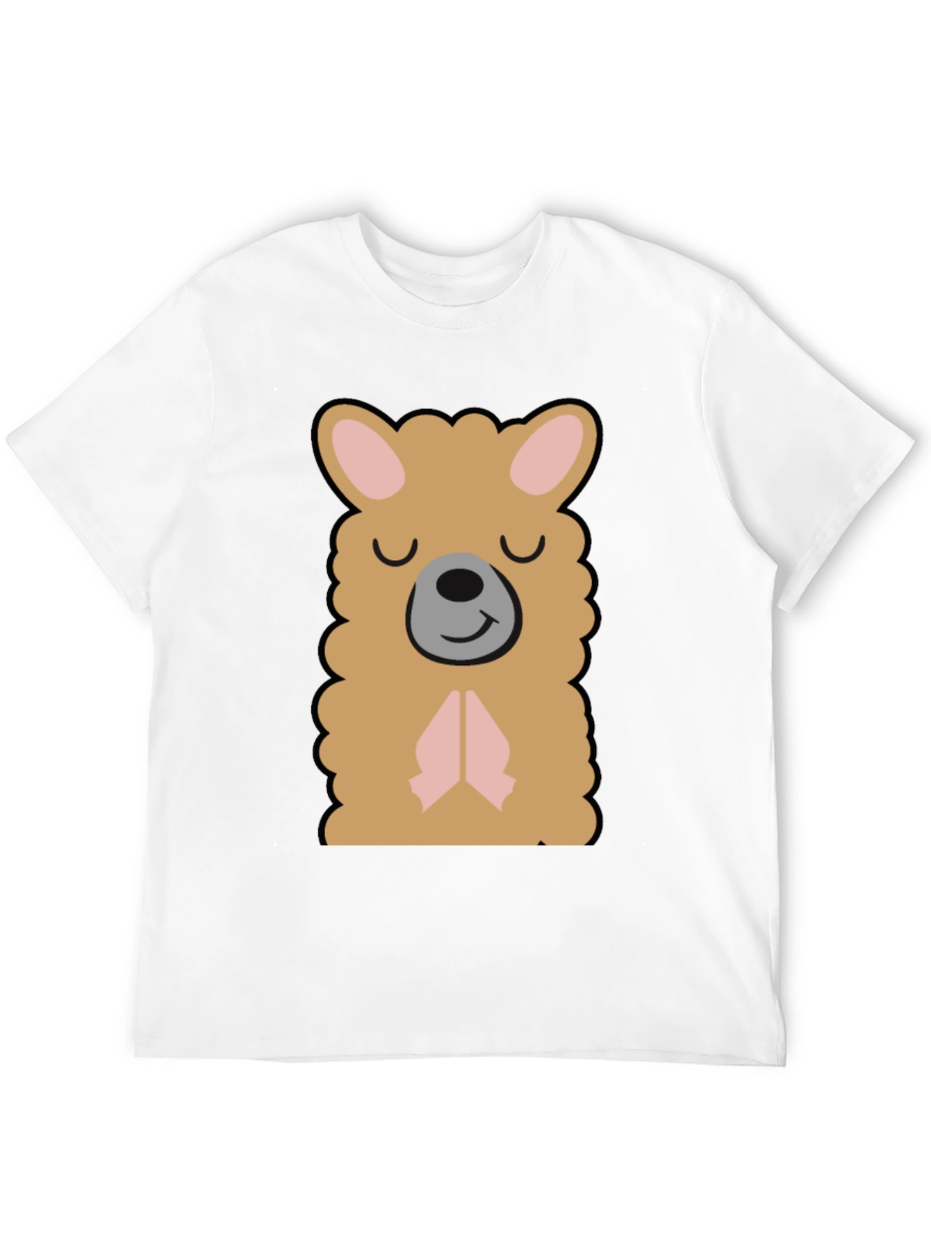 Cute Llama Graphic T-Shirt - Black