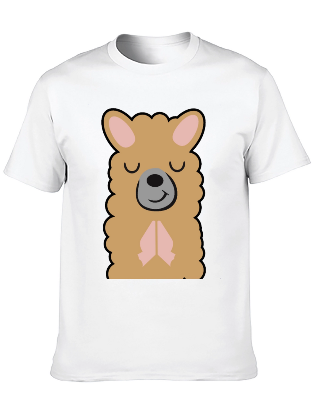 Cute Llama Graphic T-Shirt - Black