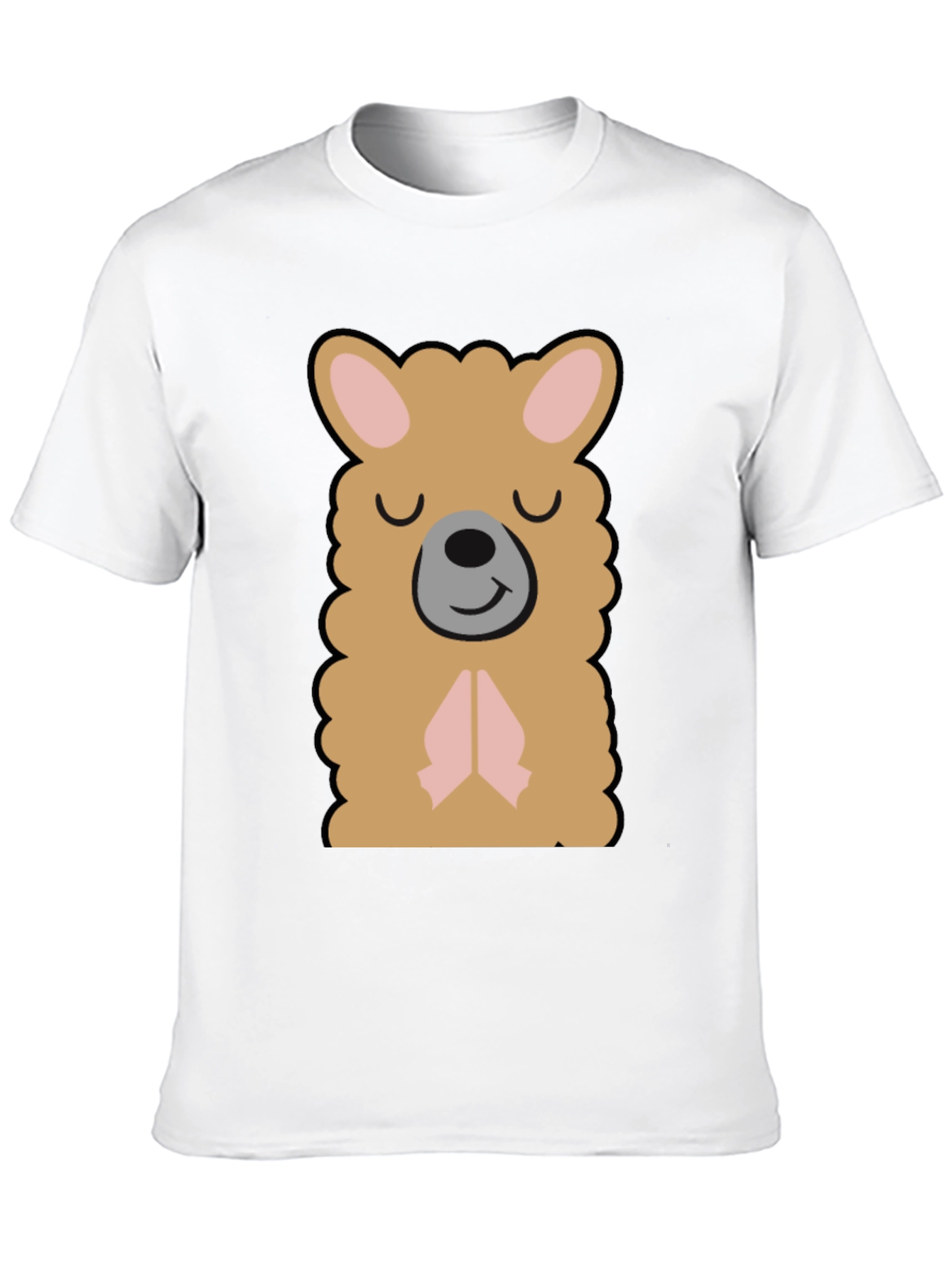 Cute Llama Graphic T-Shirt - Black