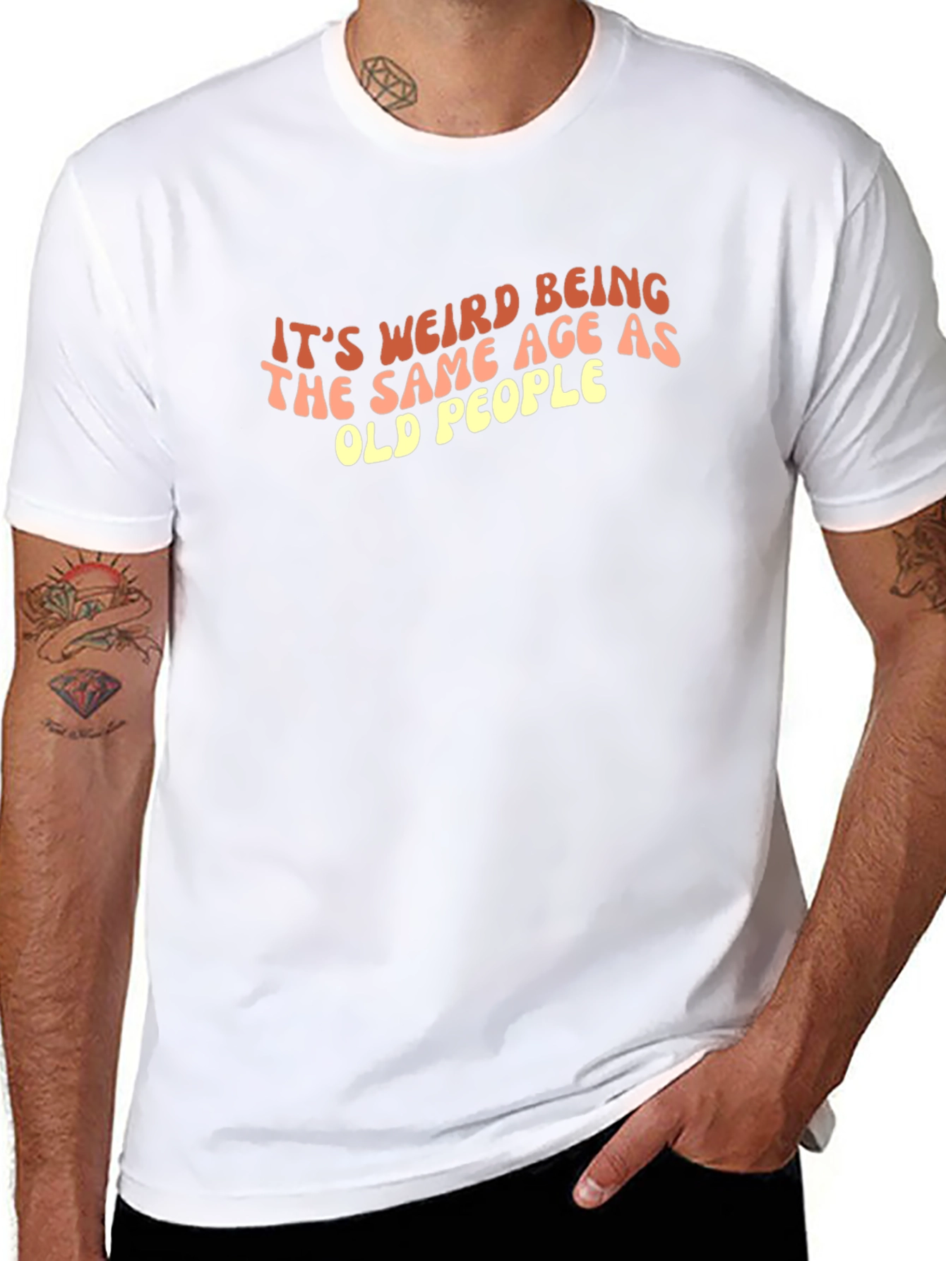 Funny Old People Graphic Tee - Black T-Shirt