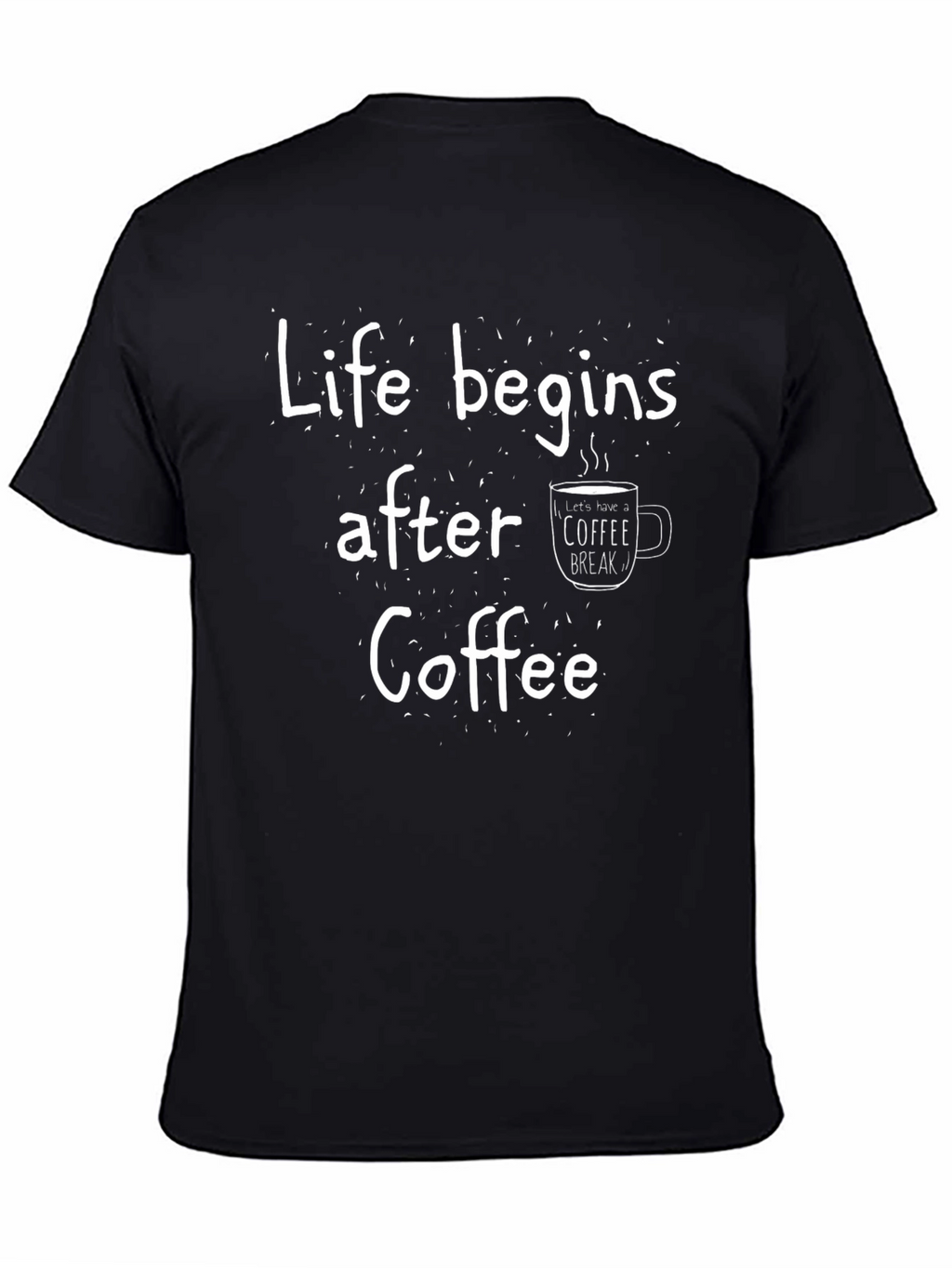 Life Begins After Coffee Black Graphic Tee