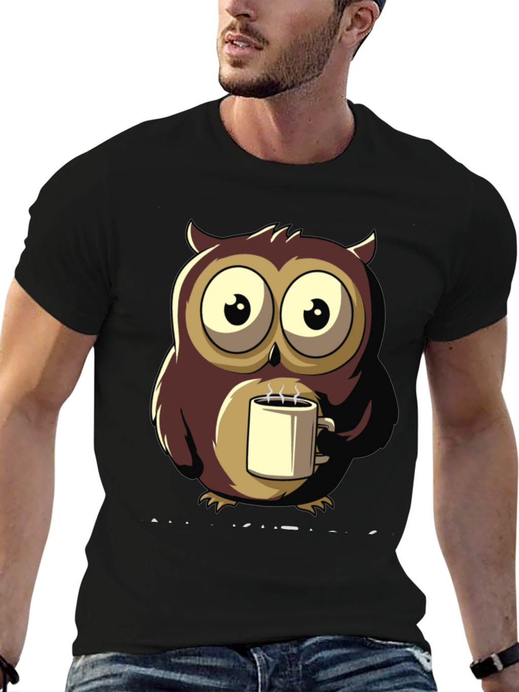 Owl Coffee T-Shirt - Unique Design
