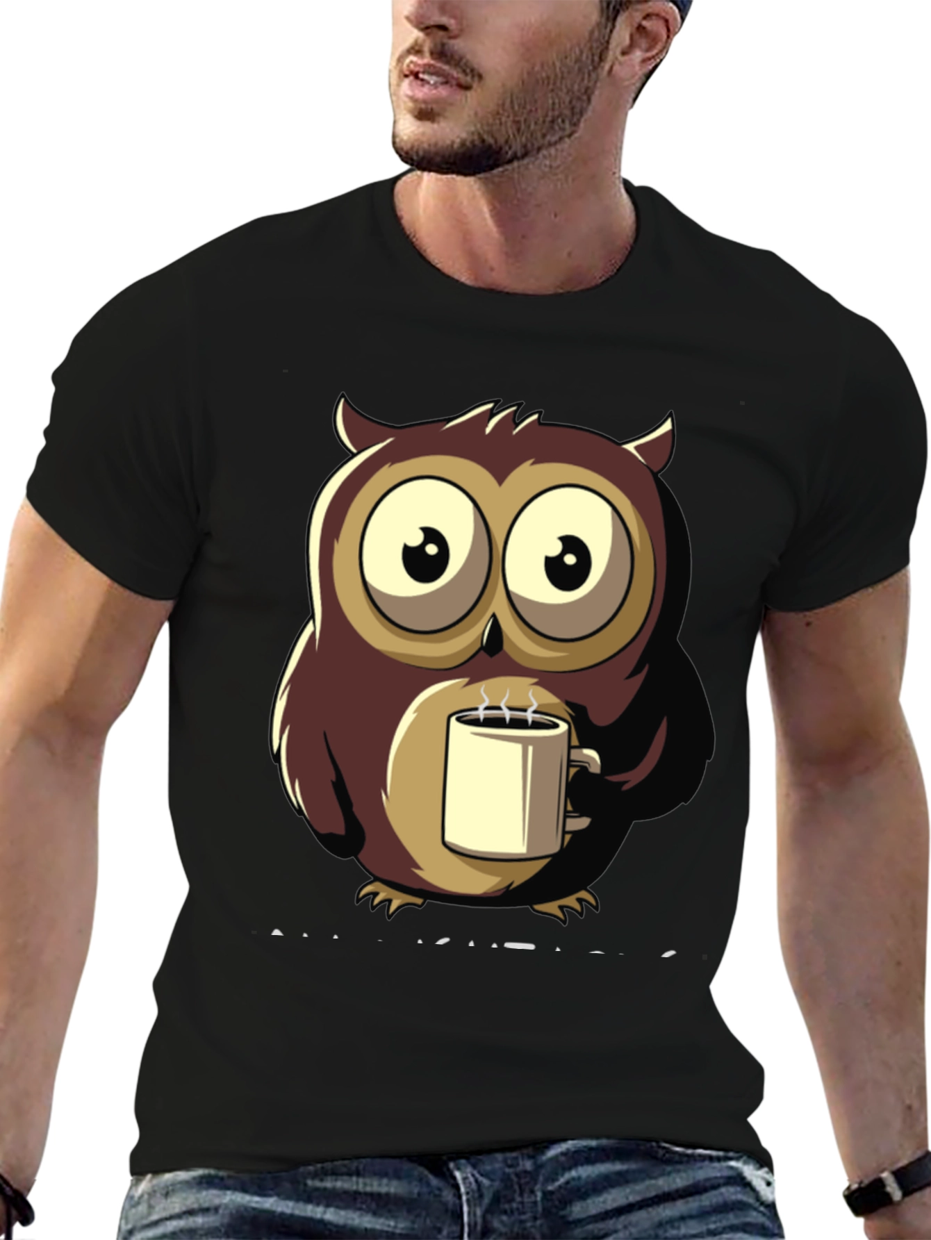 Owl Coffee T-Shirt - Unique Design