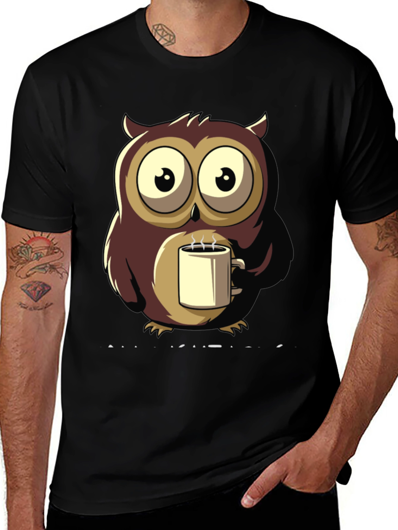 Owl Coffee T-Shirt - Unique Design