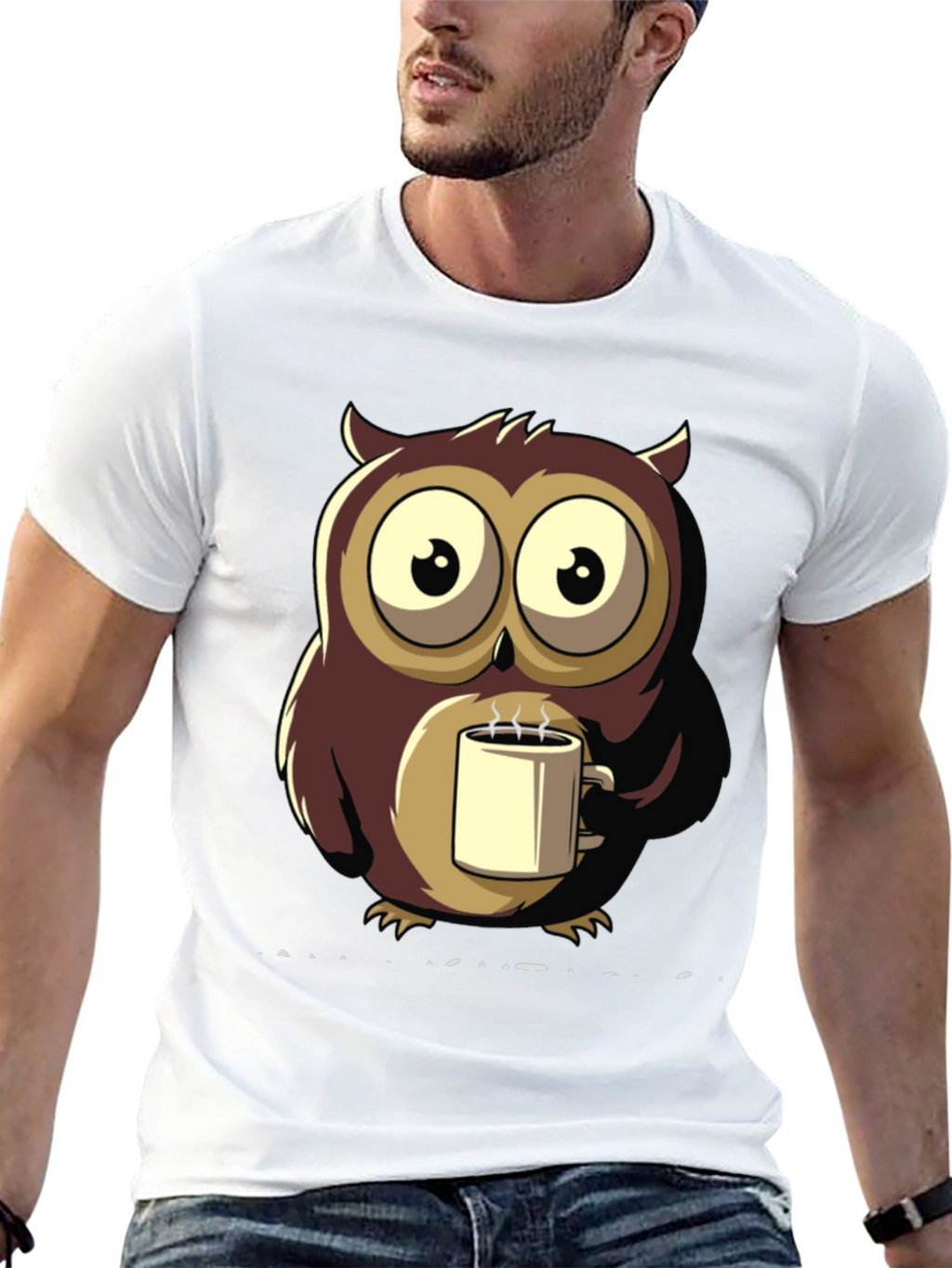 Owl Coffee T-Shirt - Unique Design