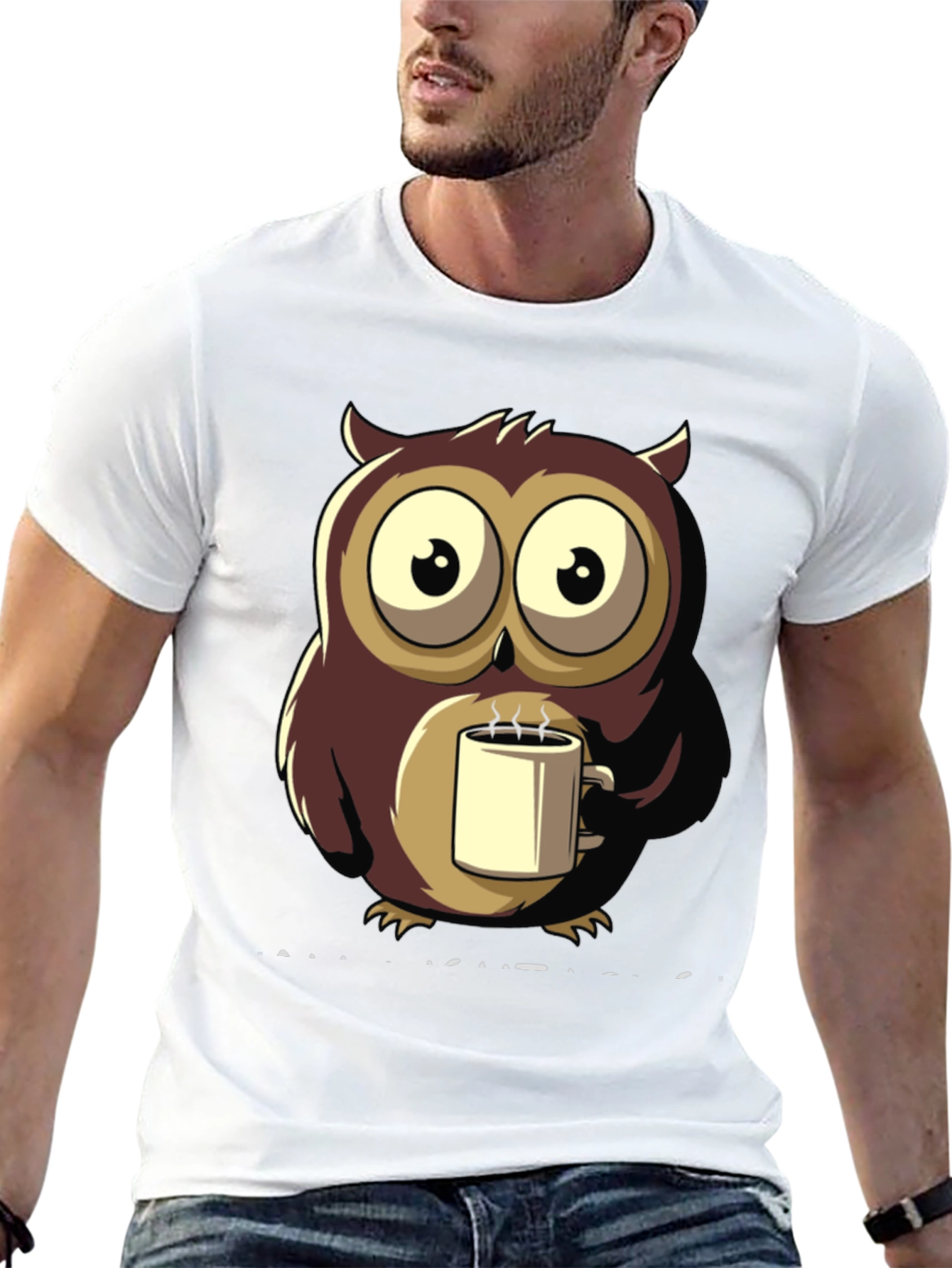 Owl Coffee T-Shirt - Unique Design