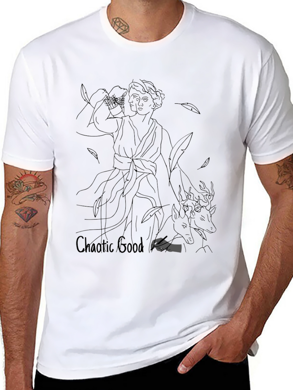 Chaotic Good Graphic Tee - Black Unisex T-Shirt