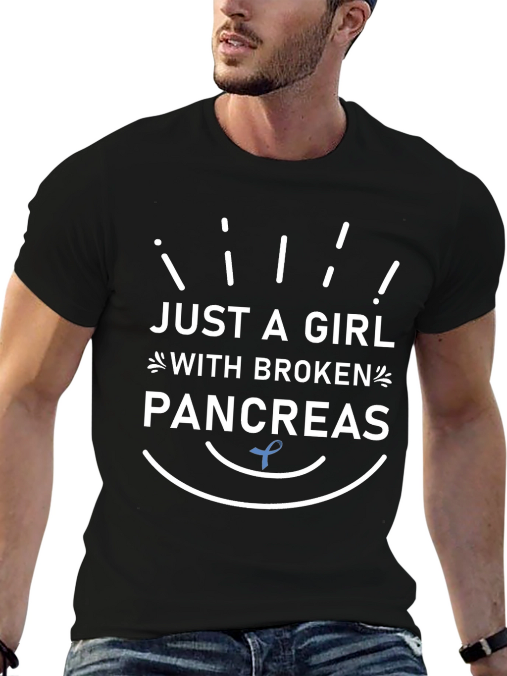 Just A Girl With Broken Pancreas Awareness T-Shirt