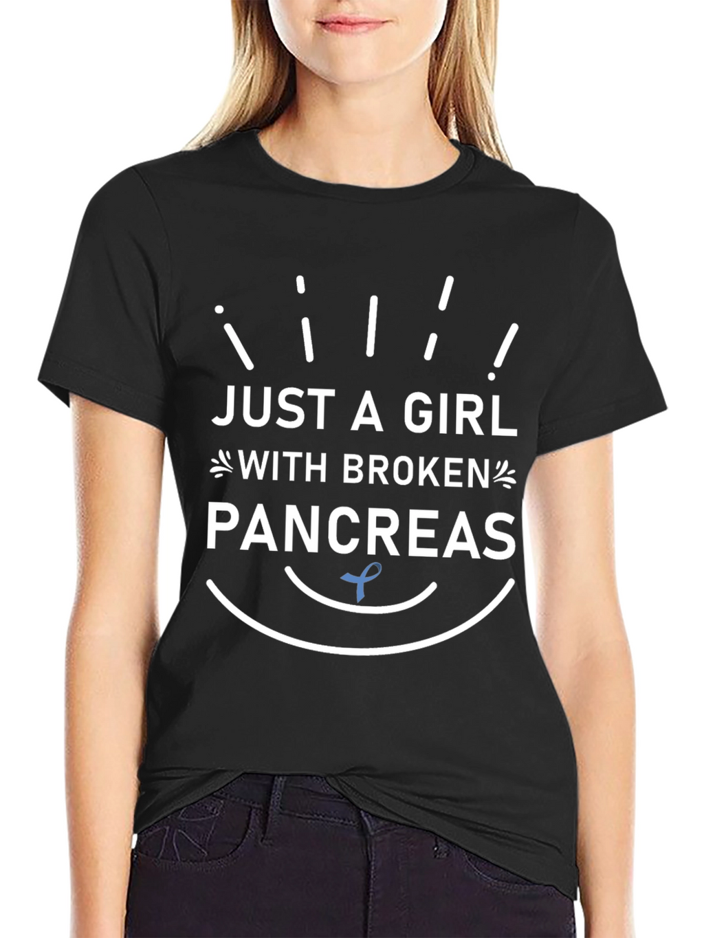 Just A Girl With Broken Pancreas Awareness T-Shirt